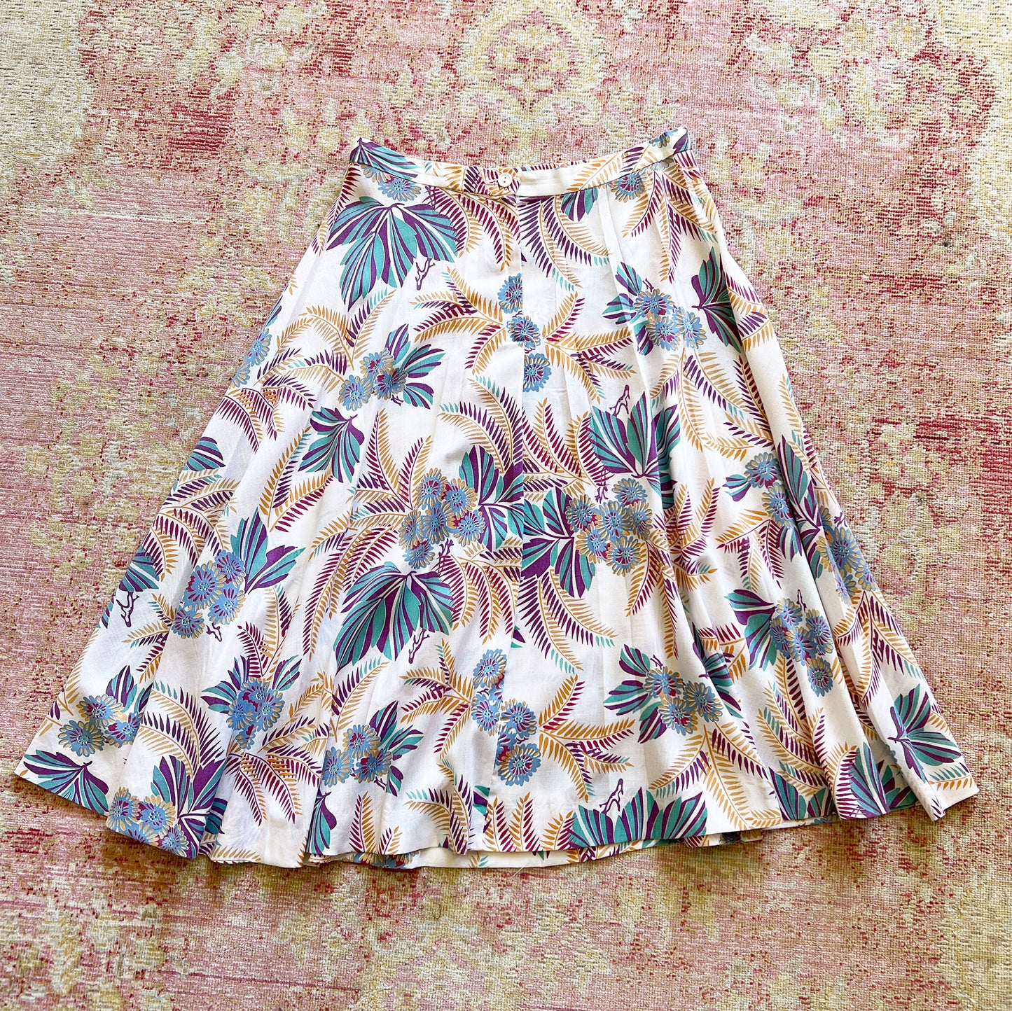 [AS-IS] 1970s 1980s Floral Skirt | medium