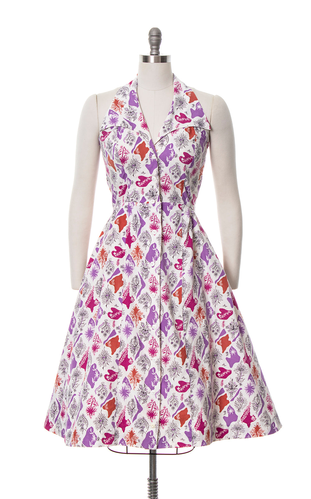 1950s HORROCKSES Botanical Printed Dress Set | medium