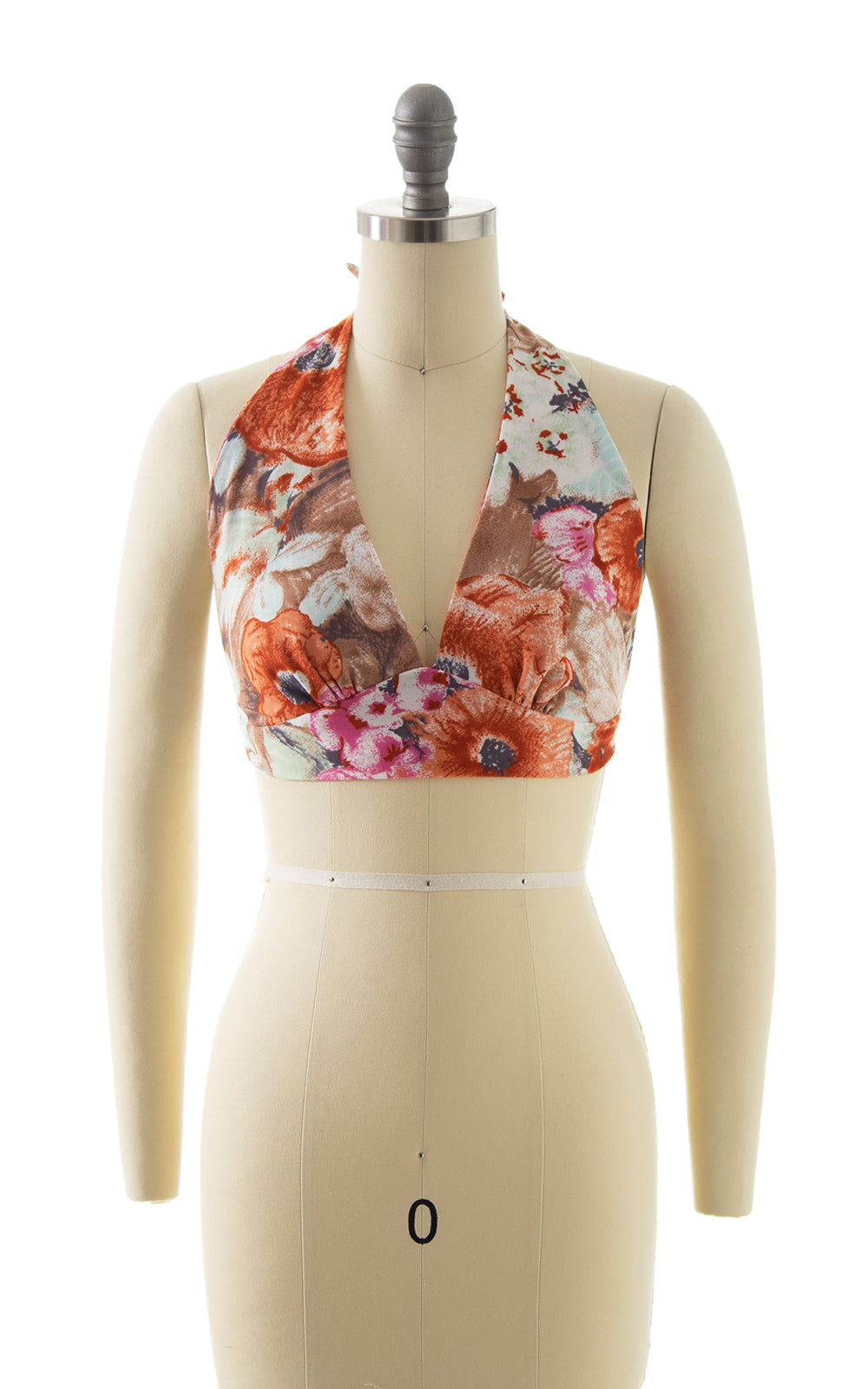 1970s Floral Halter Top | x-small/small/medium – Birthday Life Vintage