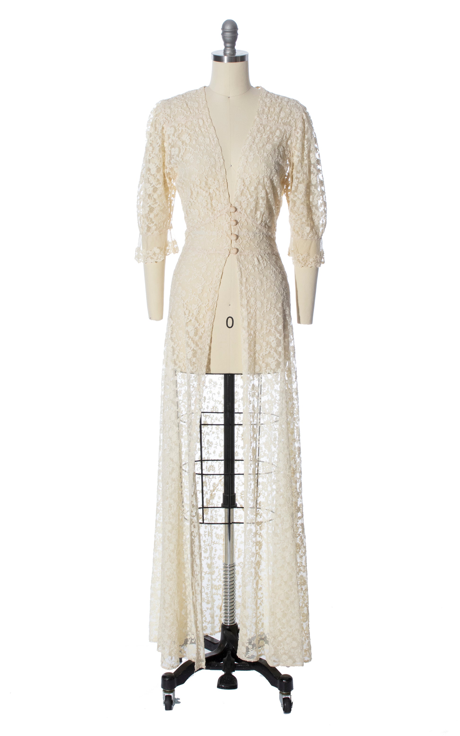 1930s Cream Lace Duster | x-small/small Birthday Life Vintage 1930s Cream Lace Duster | x-small/small Birthday Life Vintage