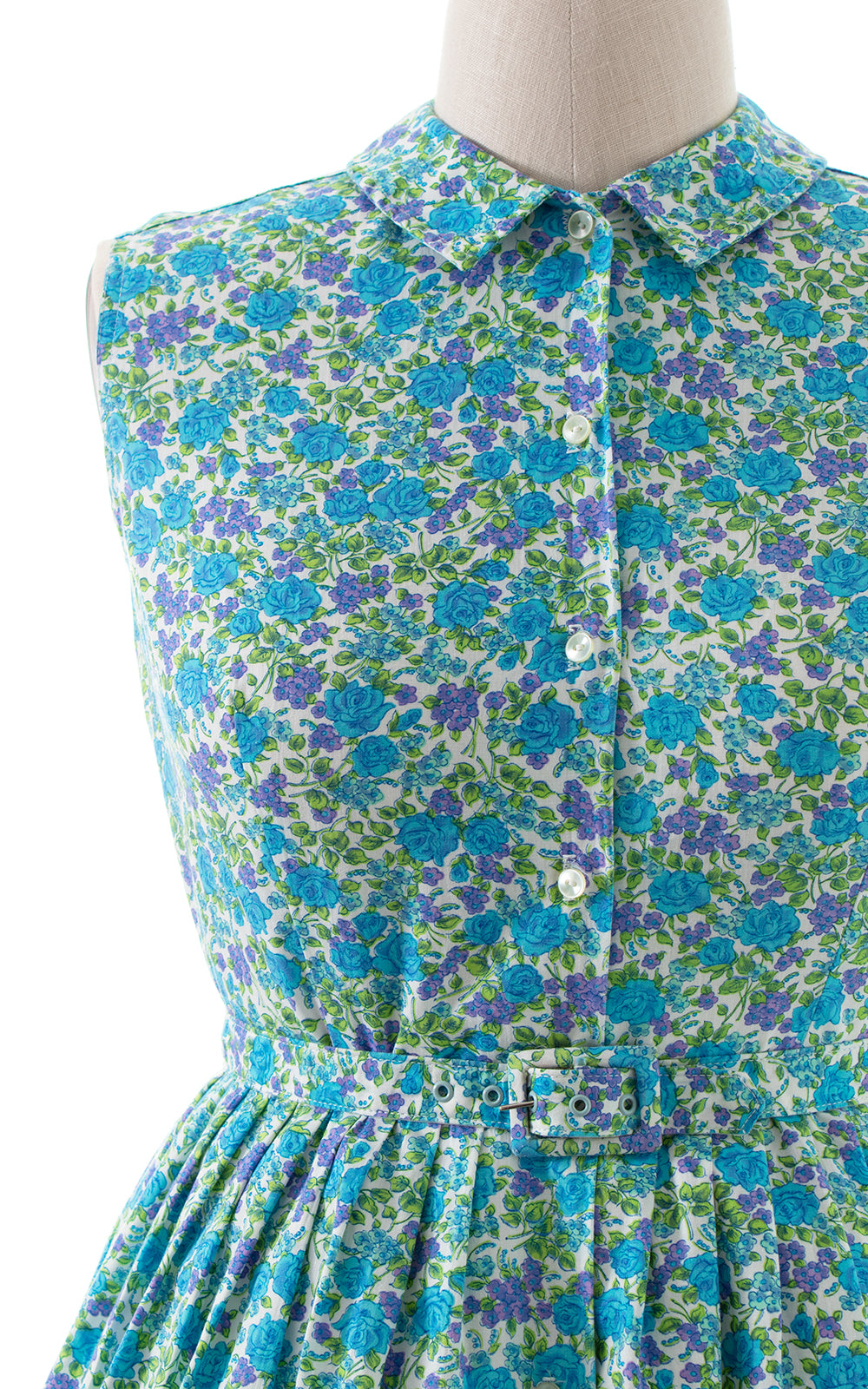 1950s Floral Shirtwaist Sundress | medium/large