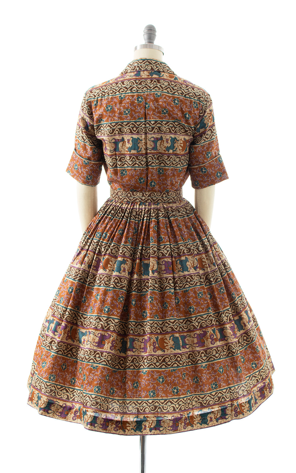 BLV x DEANNA || 1950s Animal Novelty Print Shirtwaist Dress | x-small