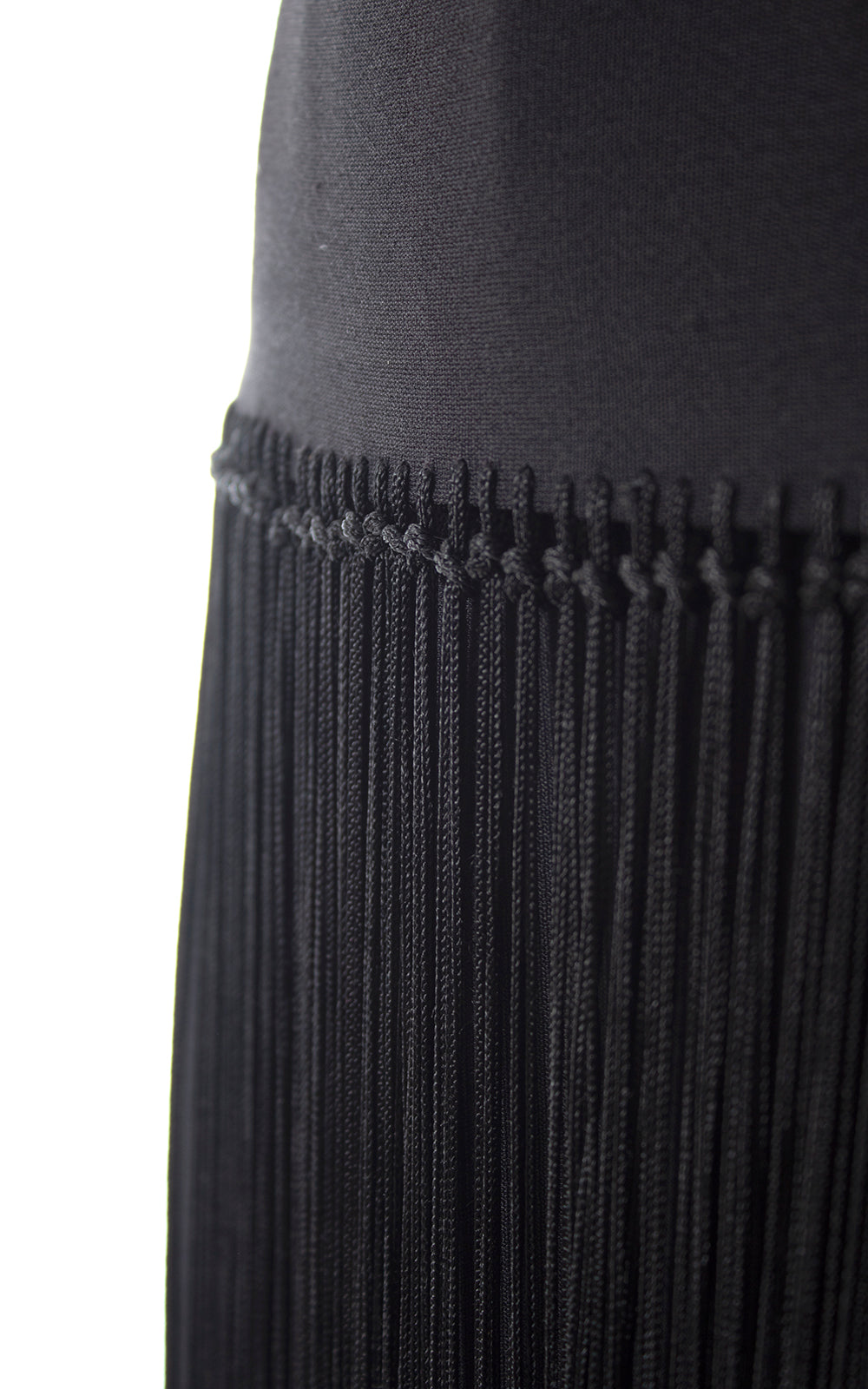 BLV x DEANNA || 1940s Black Fringed Rayon Cocktail Dress | small