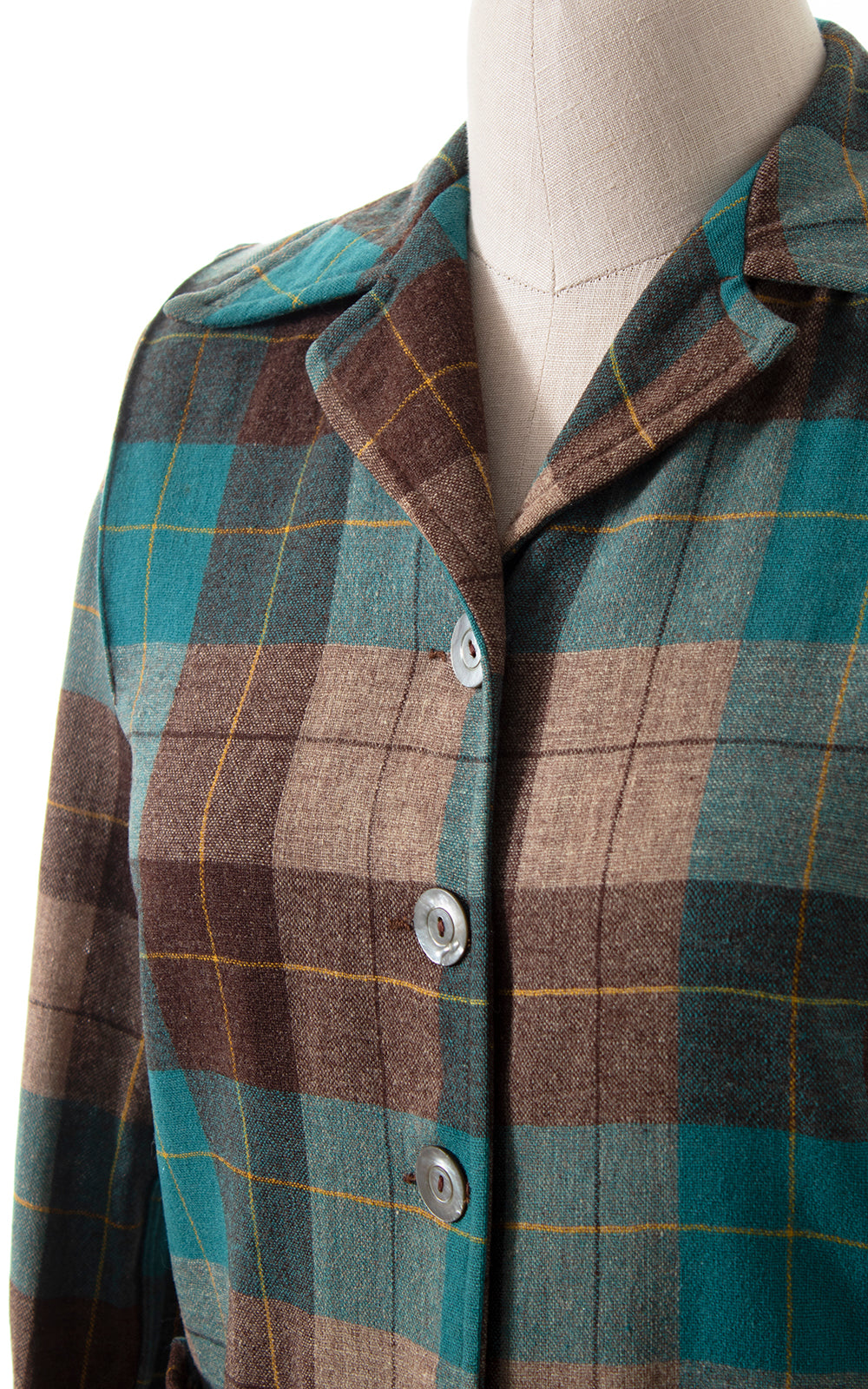 1950s Pendleton Style Plaid Wool 49er Jacket | medium/large