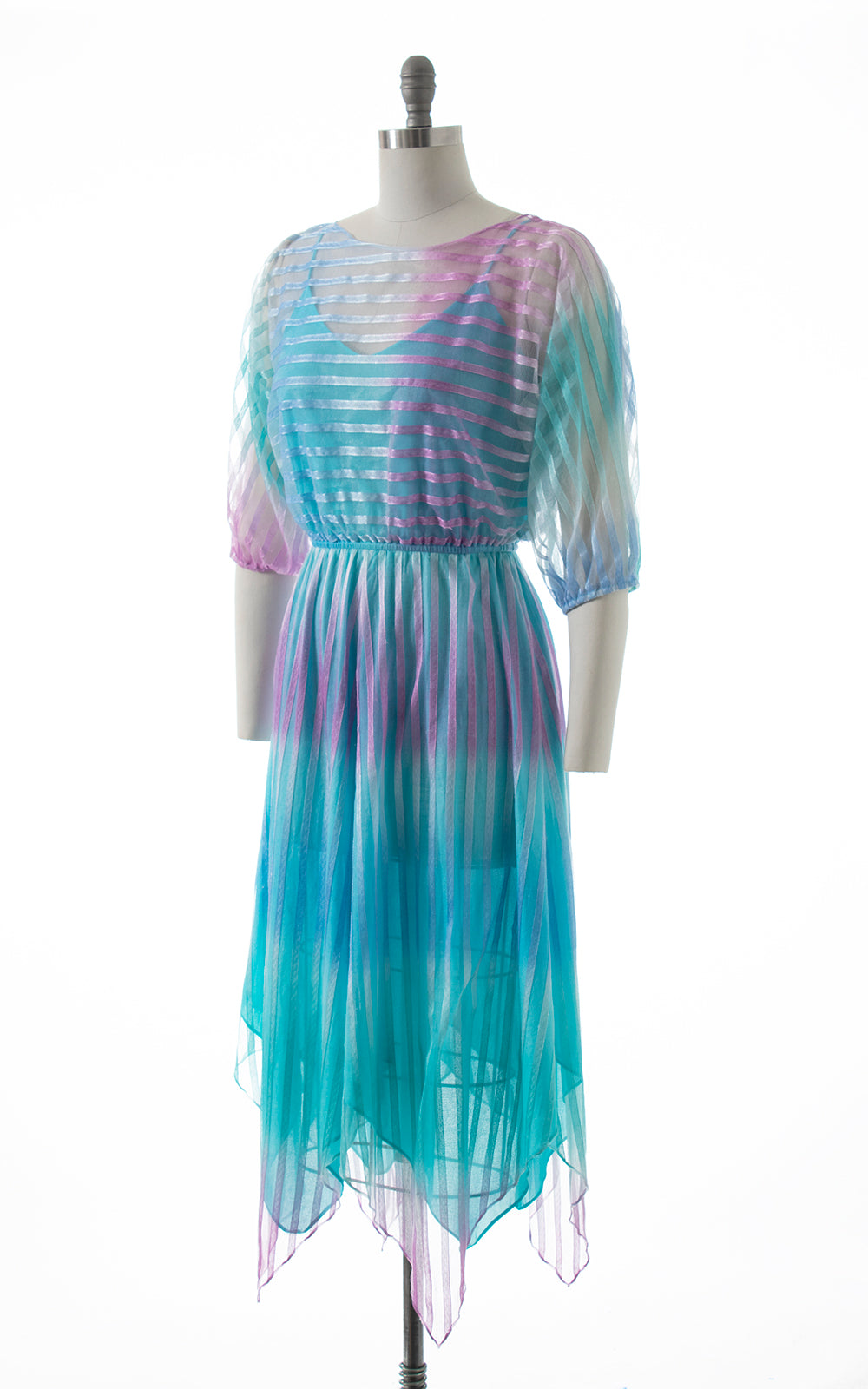 1980s Sheer Ombré Fairy Dress | x-small/small/medium