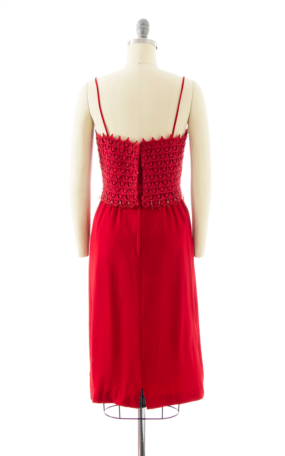 BLV x DEANNA || 1960s Beaded Rhinestone Cocktail Dress | small