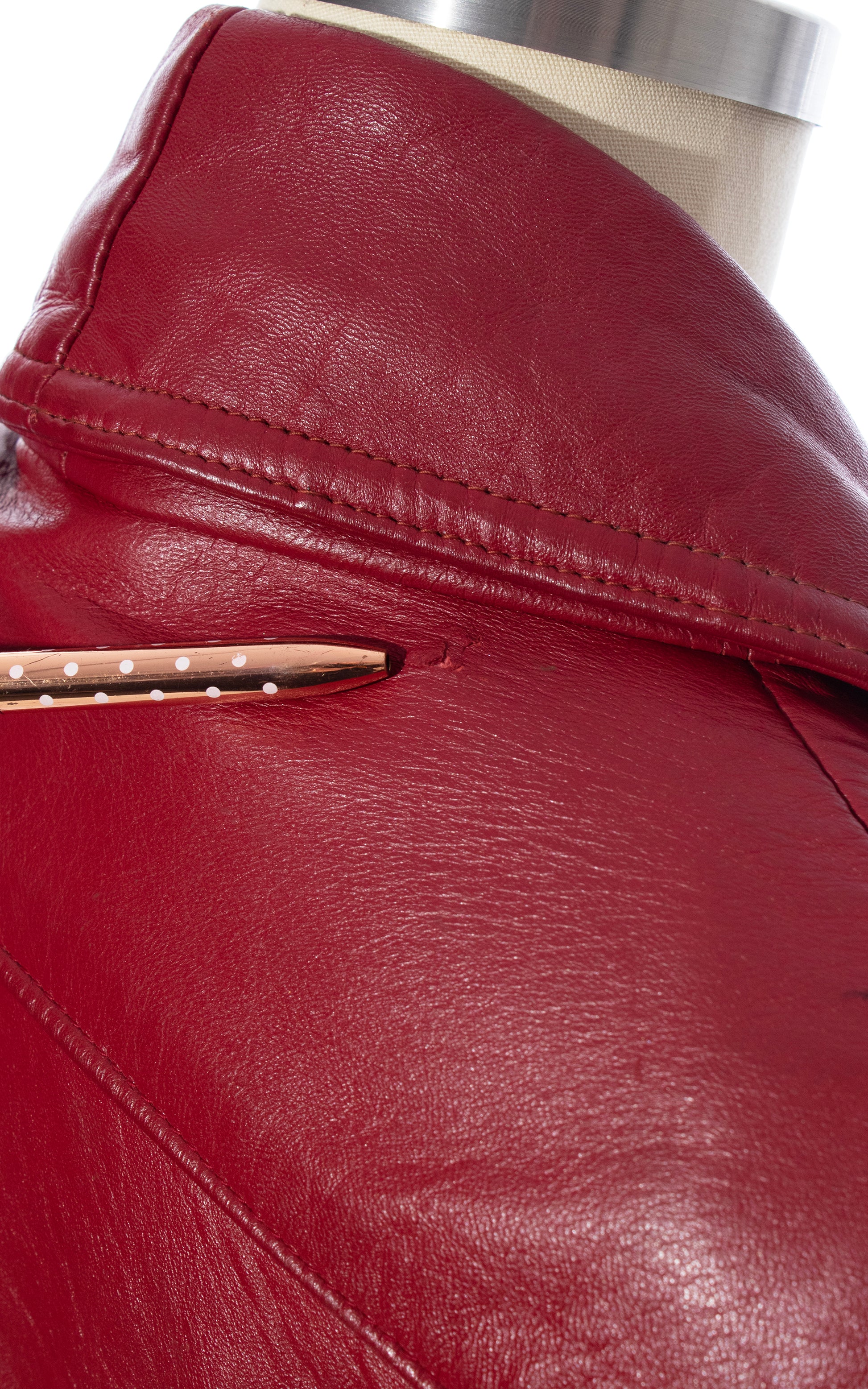 Vintage 70s 1970s Rustic Red Leather Boho Belted Jacket BirthdayLifeVintage
