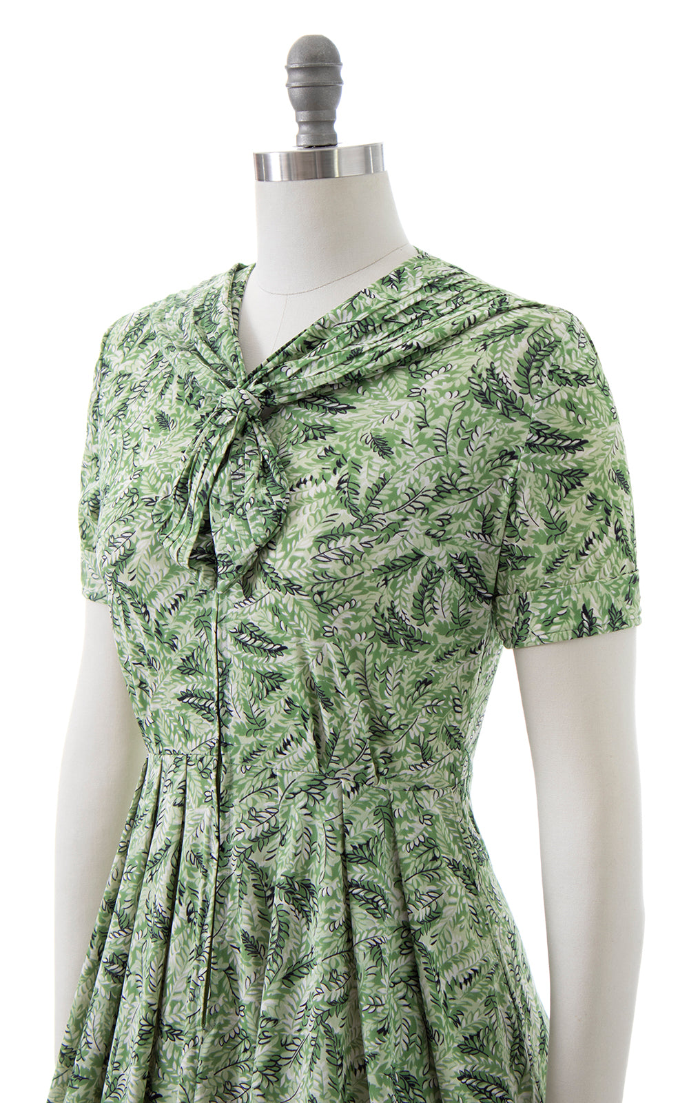 1960s Fern Print Jersey Dress | medium