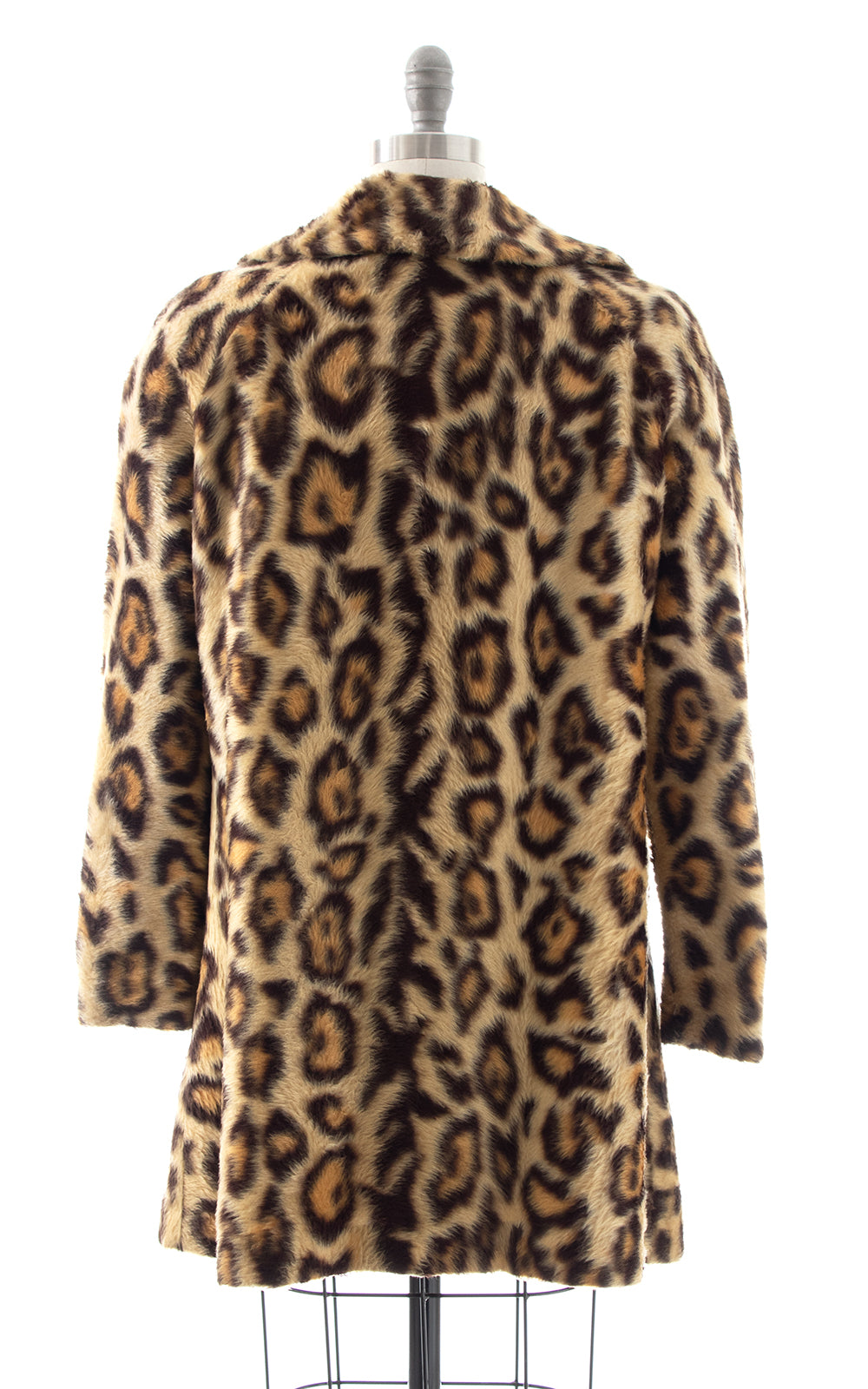 1970s Leopard Print Faux Fur Swing Coat | small/medium