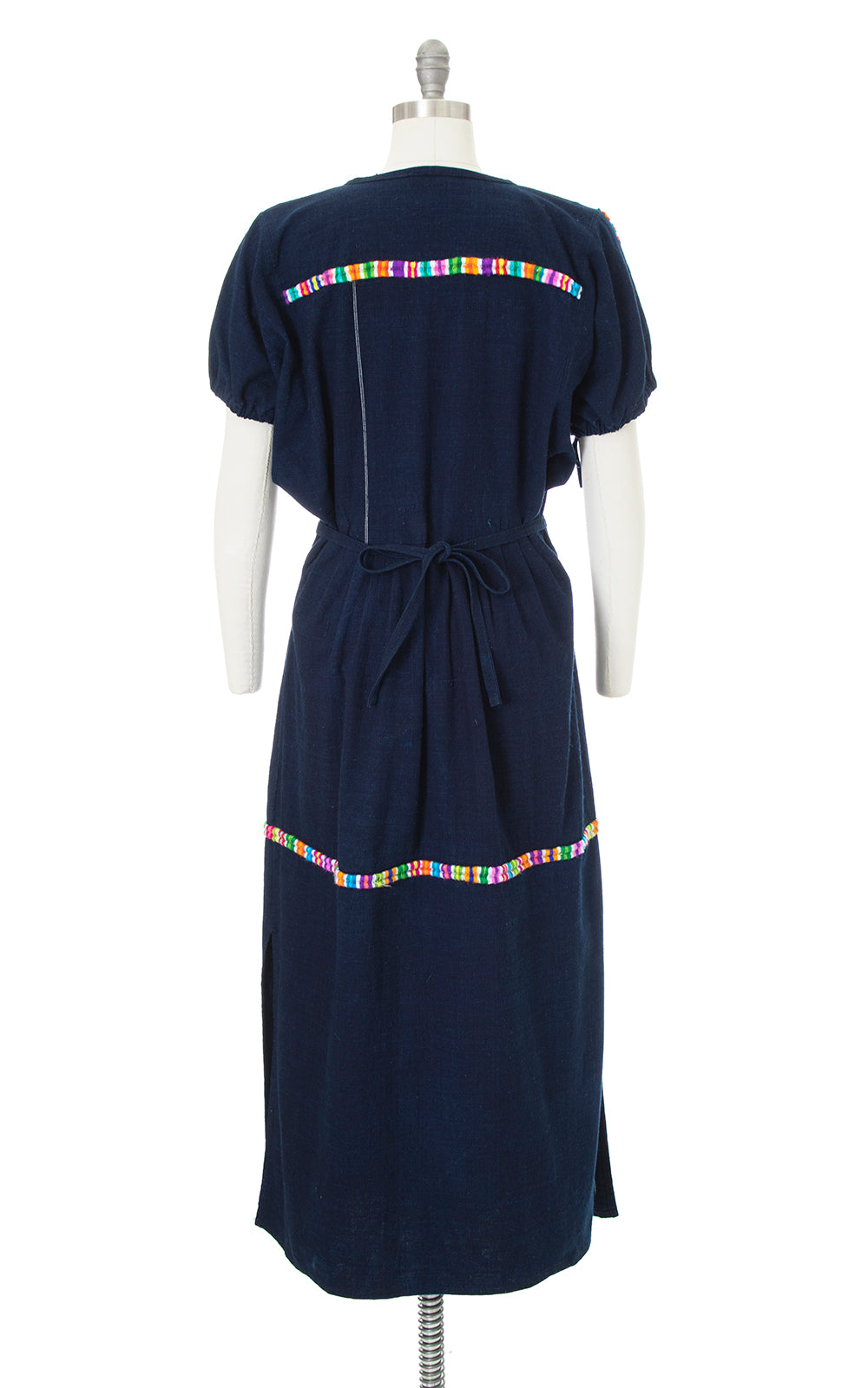 1970s Rainbow Embroidered Guatemalan Huipil Maxi Dress | large Birthday Life Vintage 1970s Rainbow Embroidered Guatemalan Huipil Maxi Dress | large Birthday Life Vintage