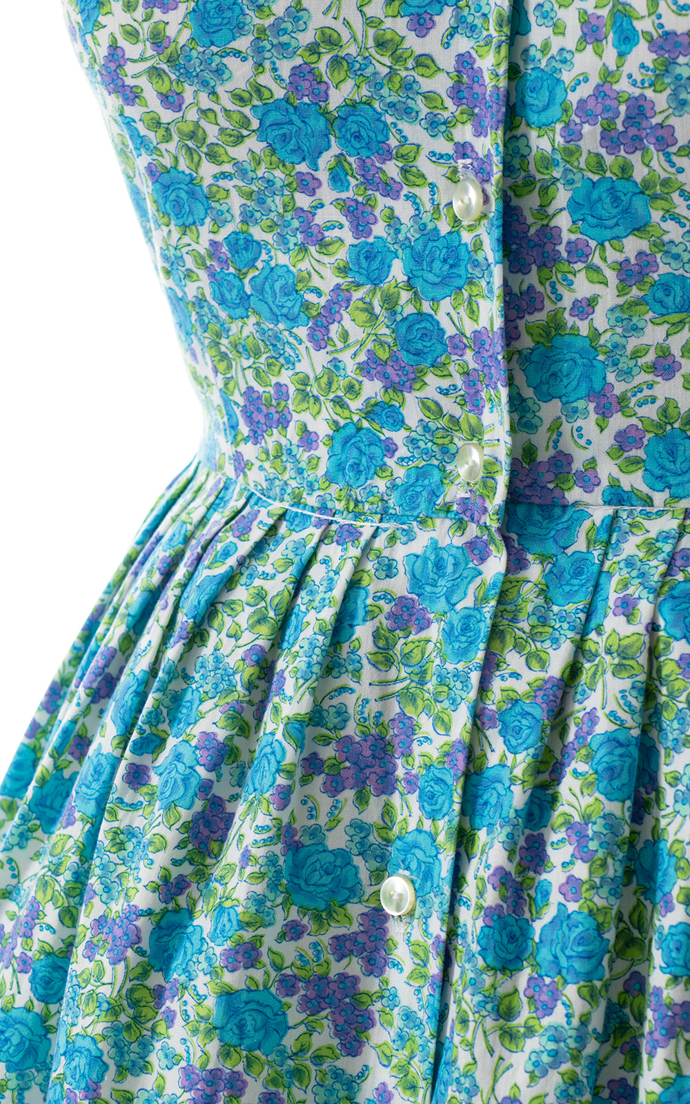 1950s Floral Shirtwaist Sundress | medium/large