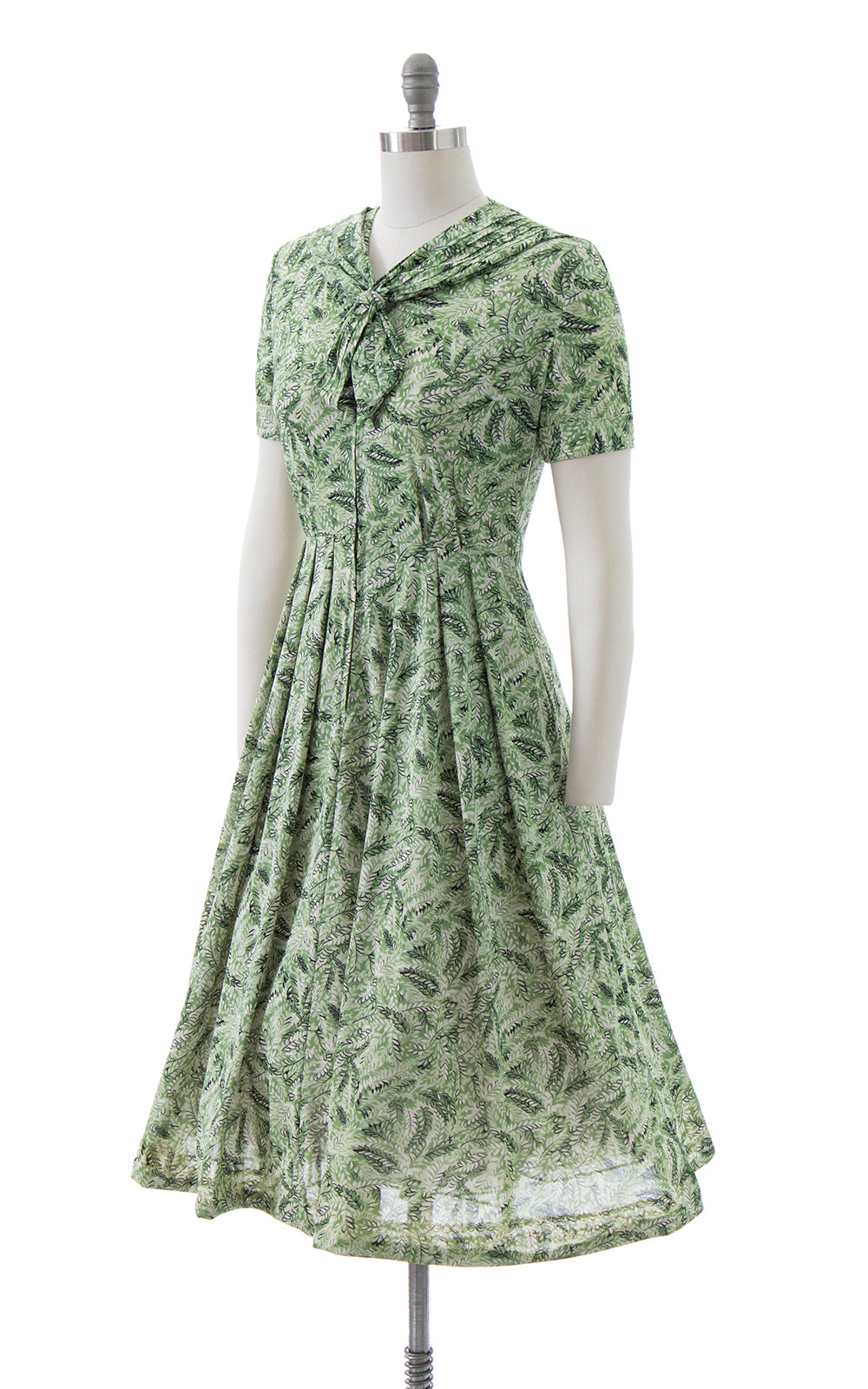 1960s Fern Print Jersey Dress | medium