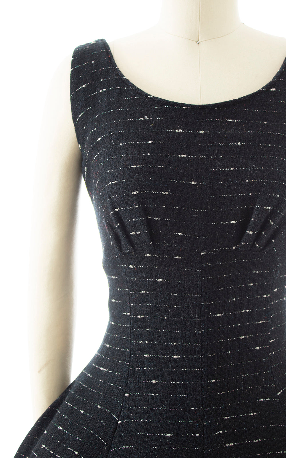 BLV x DEANNA || 1950s Flecked Wool Jumper Dress with Pockets | x-small/small