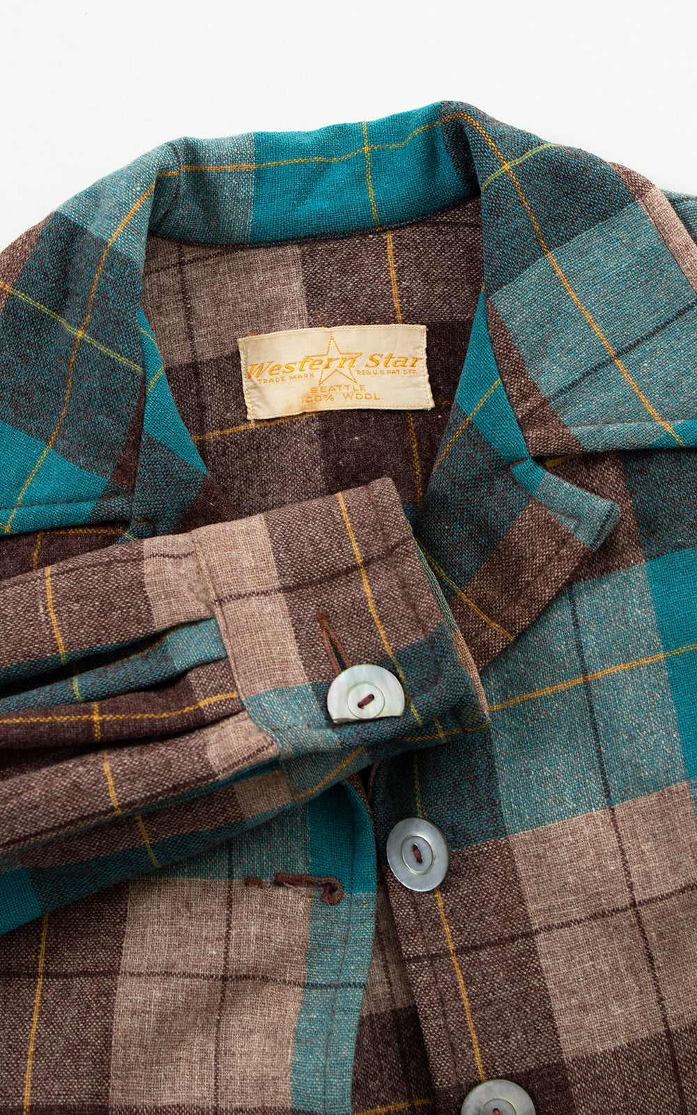 1950s Pendleton Style Plaid Wool 49er Jacket | medium/large