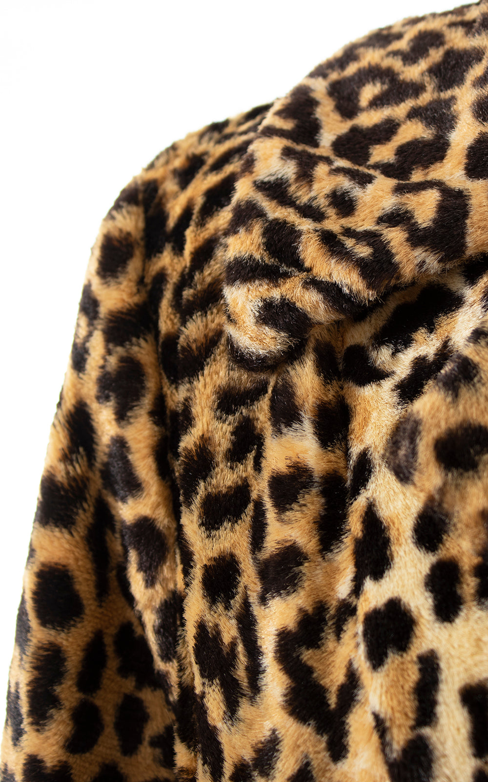 1960s 1970s Leopard Print Faux Fur Coat with Quilted Lining | large/x-large