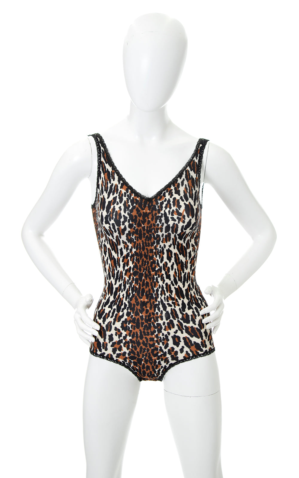 1970s VANITY FAIR Leopard Print Bodysuit | x-small