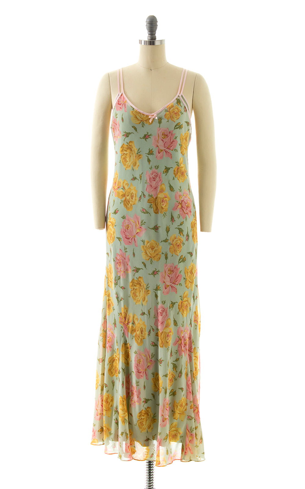 2000s BETSEY JOHNSON Rose Bias Cut Slip Dress