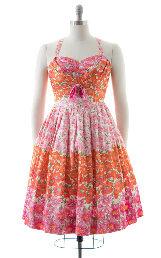 1950s Cole of California Floral Smocked Sundress