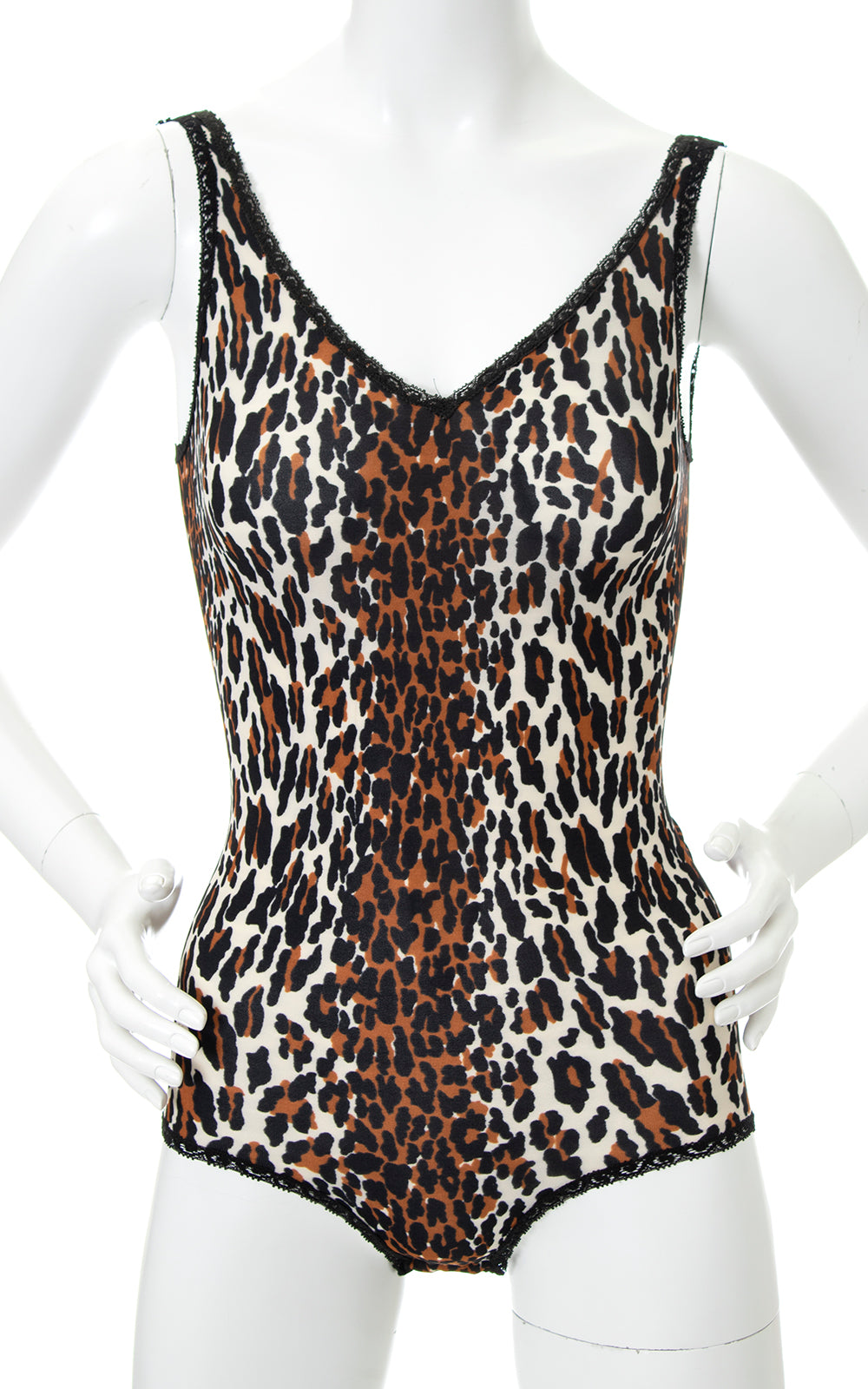 1970s VANITY FAIR Leopard Print Bodysuit | x-small