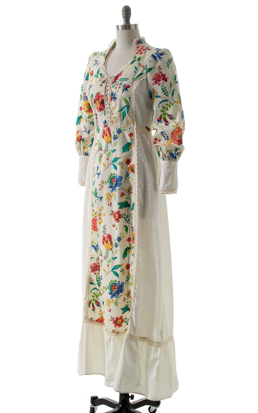 1970s Gunne Sax Style Floral Prairie Dress BirthdayLifeVintage