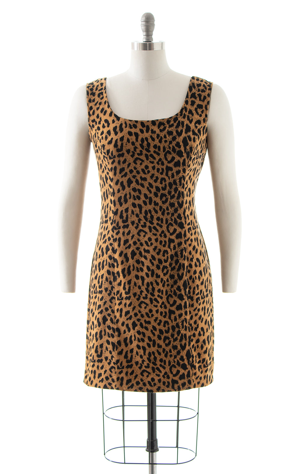 1990s Cheetah Print Wiggle Dress BirthdayLifeVintage