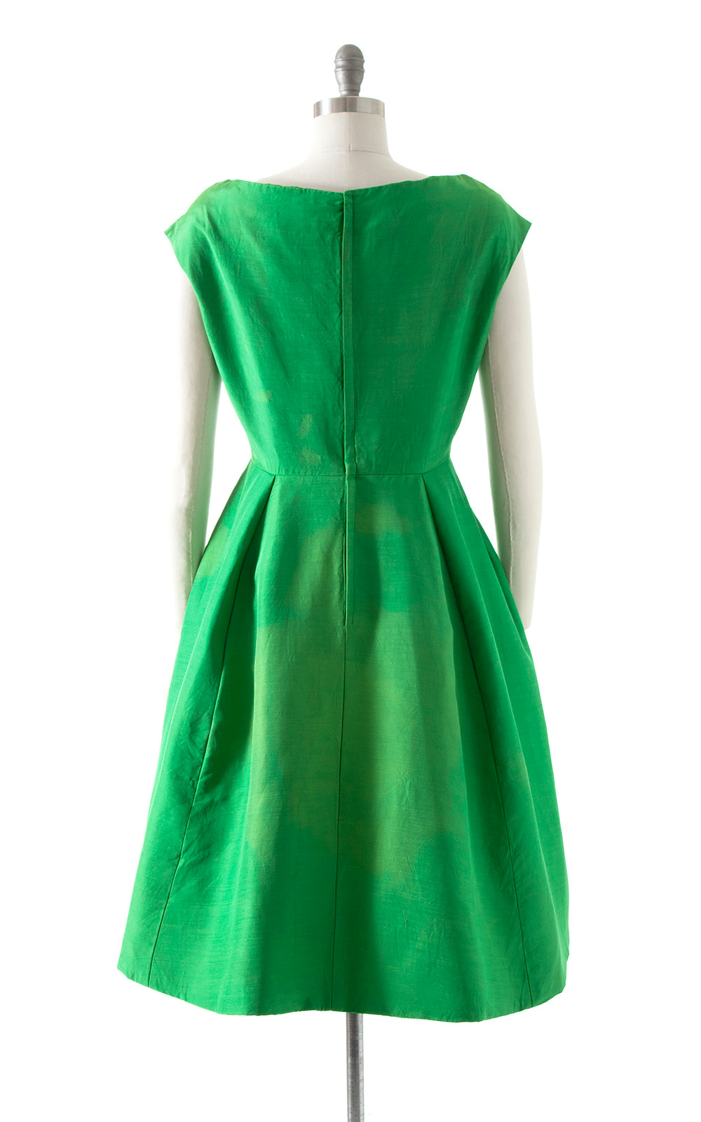 1960s Kelly Green Raw Silk Party Dress Birthday Life Vintage 1960s Kelly Green Raw Silk Party Dress Birthday Life Vintage