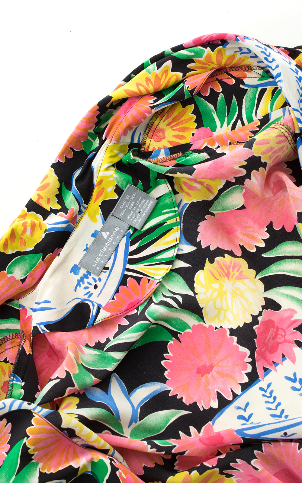 $65 DRESS SALE /// 1980s Liz Claiborne Silk Floral Vase Print Dress | Birthday Life Vintage $65 DRESS SALE /// 1980s Liz Claiborne Silk Floral Vase Print Dress | Birthday Life Vintage