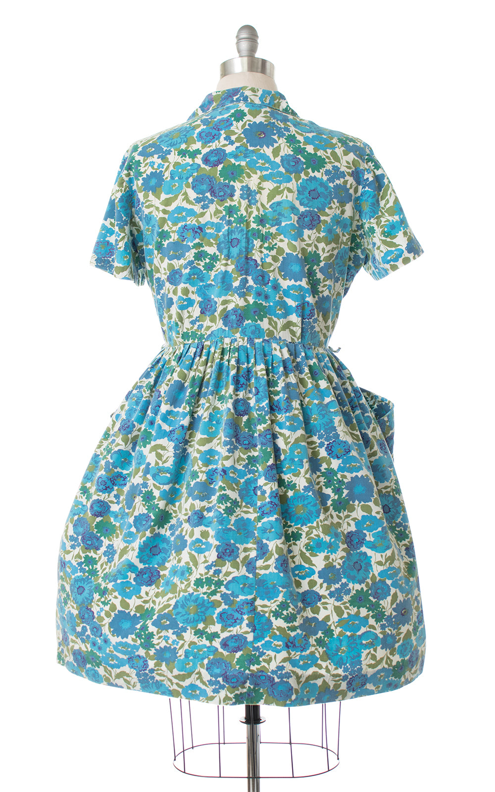 1950s Mode O'Day Floral Cotton Shirtwaist Dress