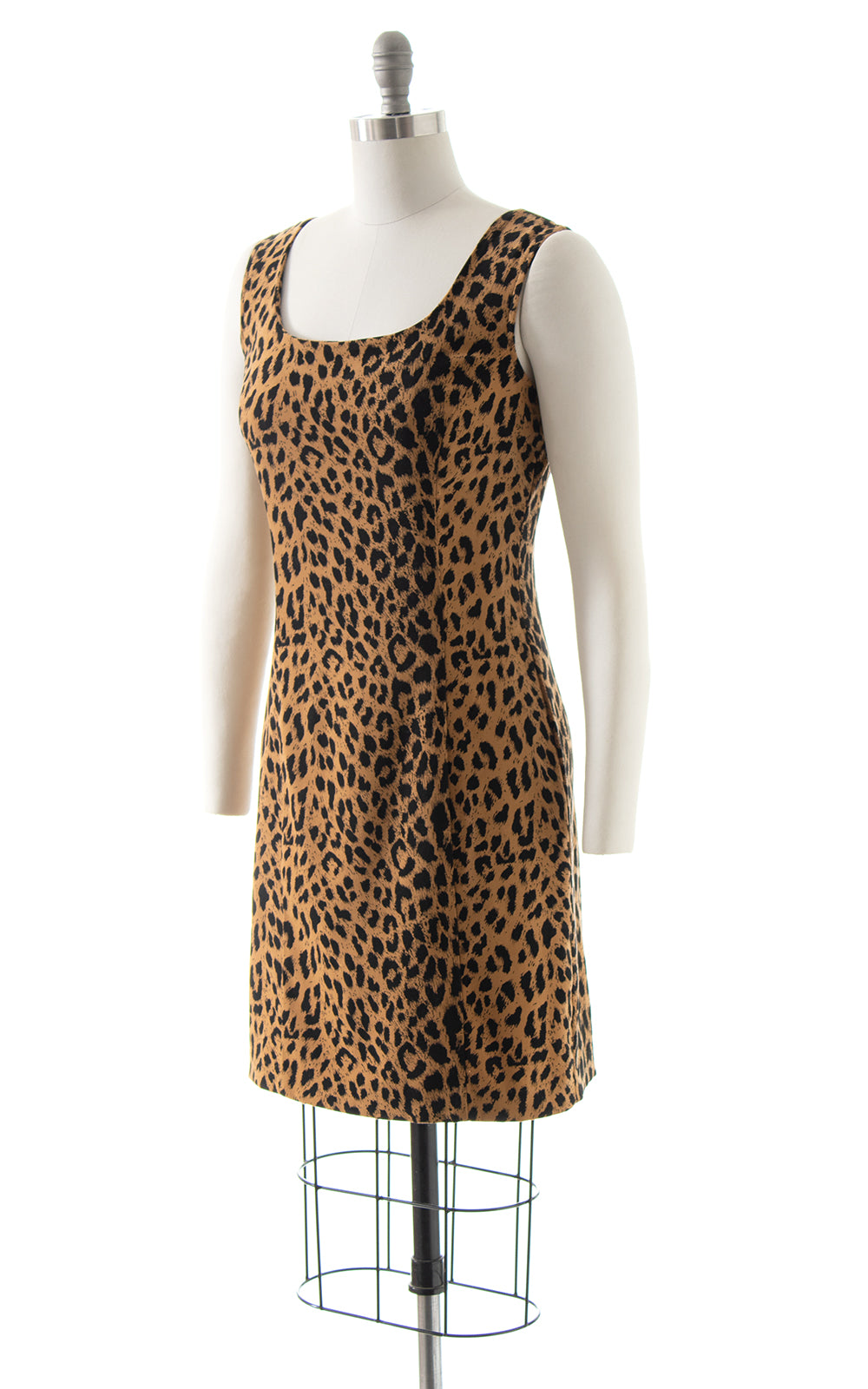 1990s Cheetah Print Wiggle Dress BirthdayLifeVintage