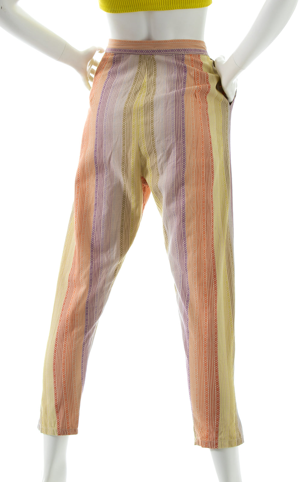 1950s Rainbow Striped Capris BirthdayLifeVintage