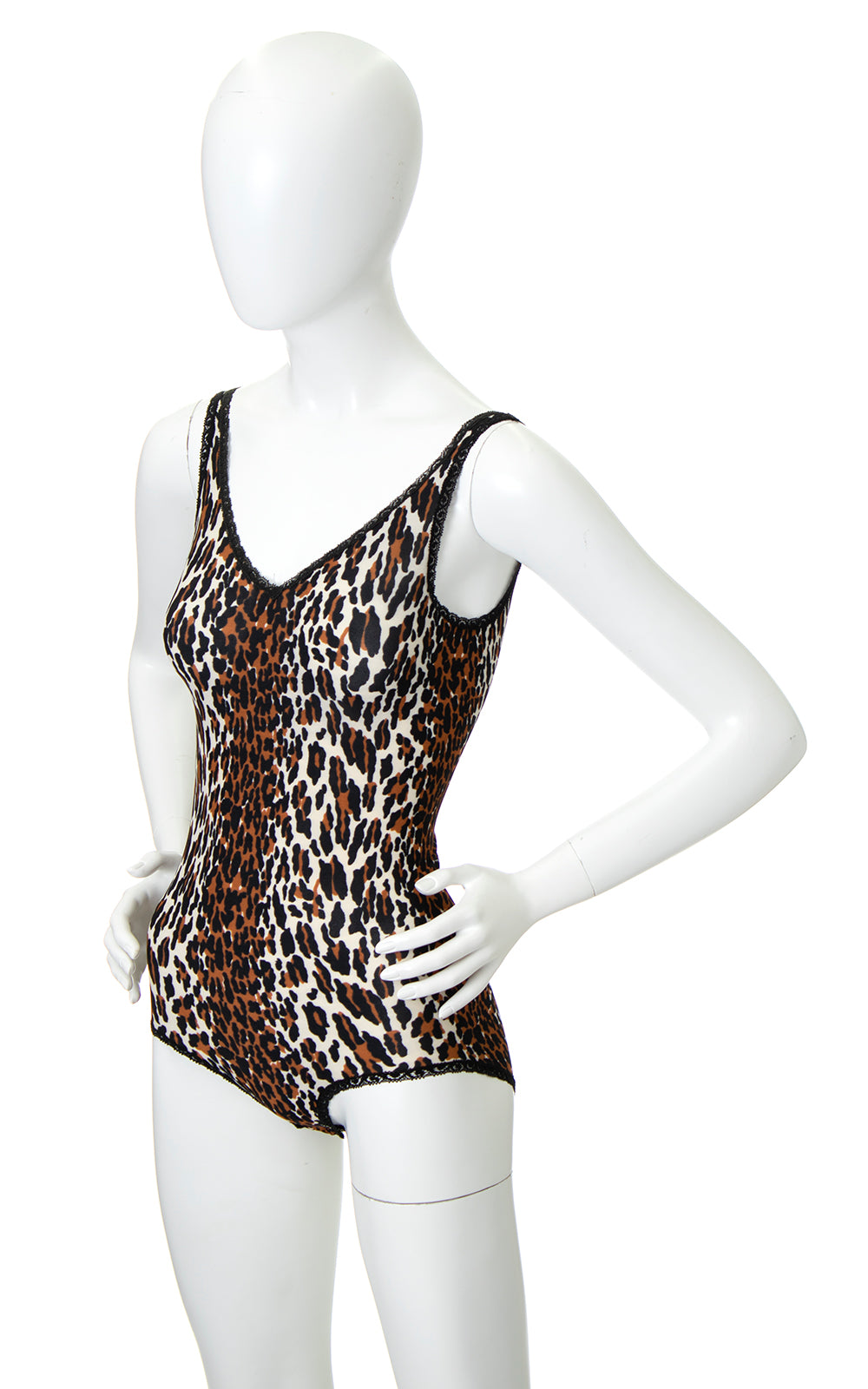 1970s VANITY FAIR Leopard Print Bodysuit | x-small