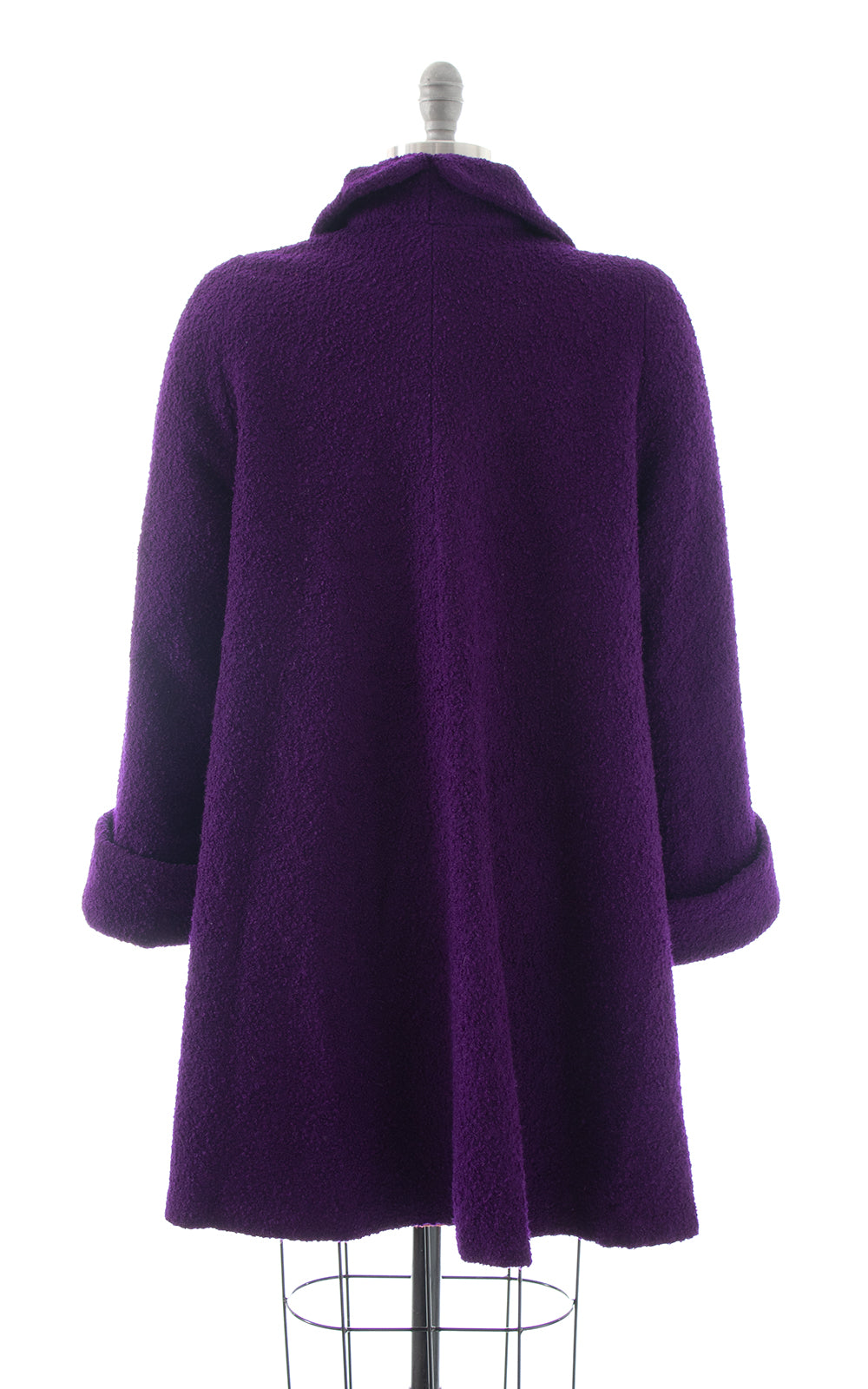 1940s Royal Purple Wool Swing Coat | medium/large