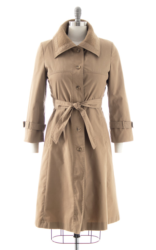 1980s Trench Coat with Removable Shearling Lining | small