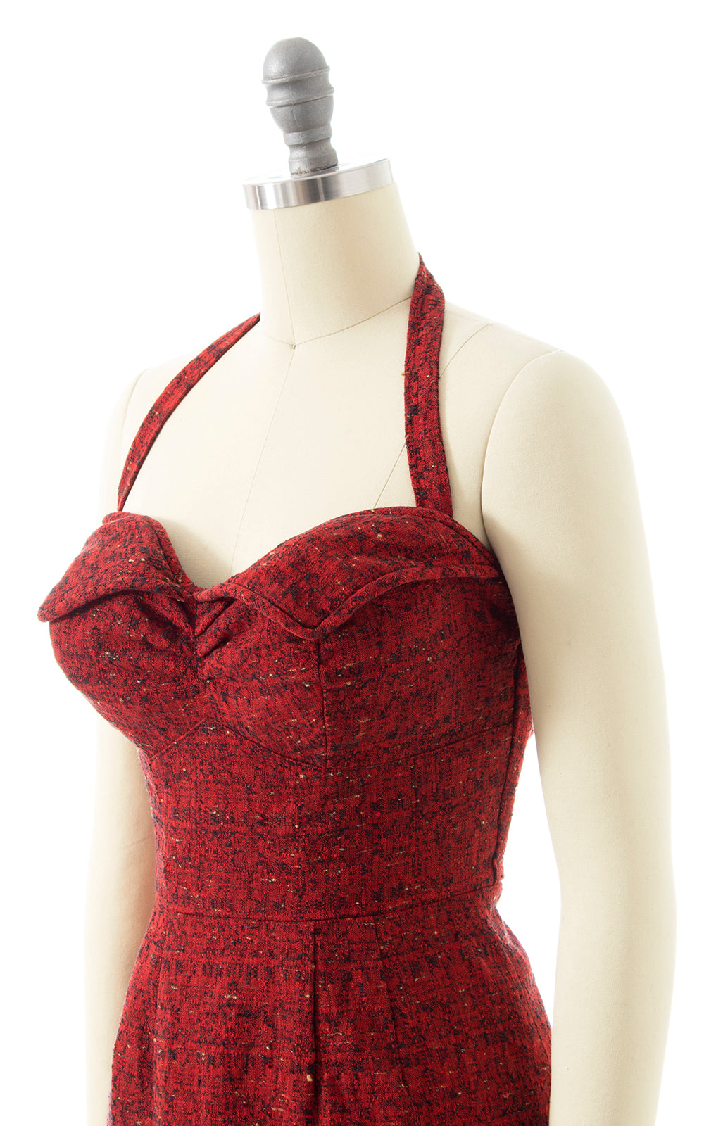 BLV x DEANNA || 1960s Petal Bust Halter Dress with Secret Pocket | small