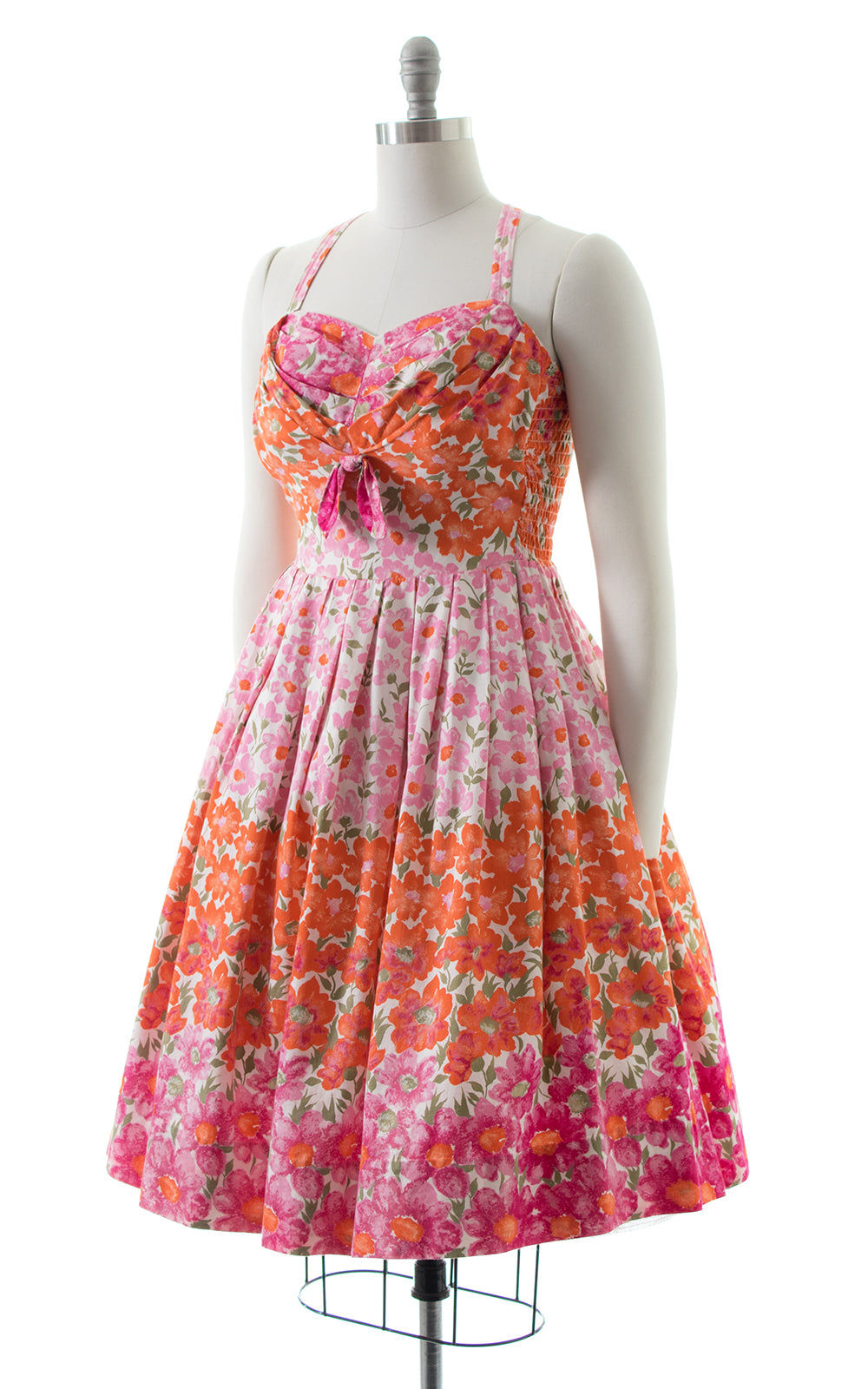 1950s Cole of California Floral Smocked Sundress