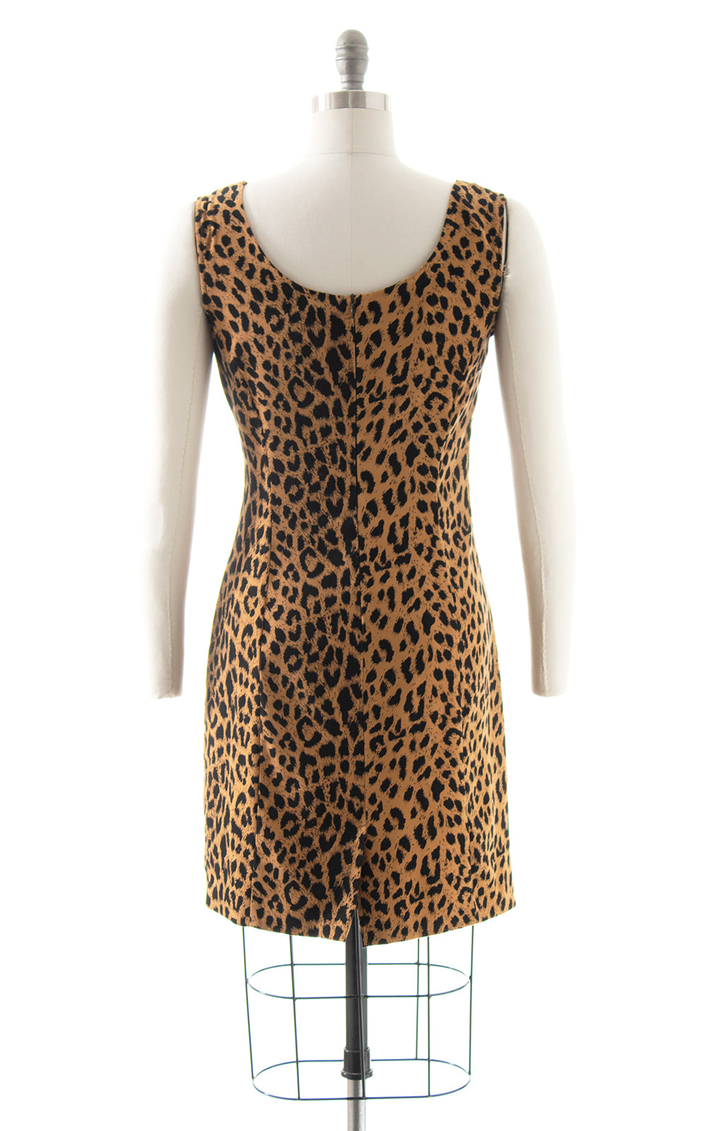 1990s Cheetah Print Wiggle Dress BirthdayLifeVintage