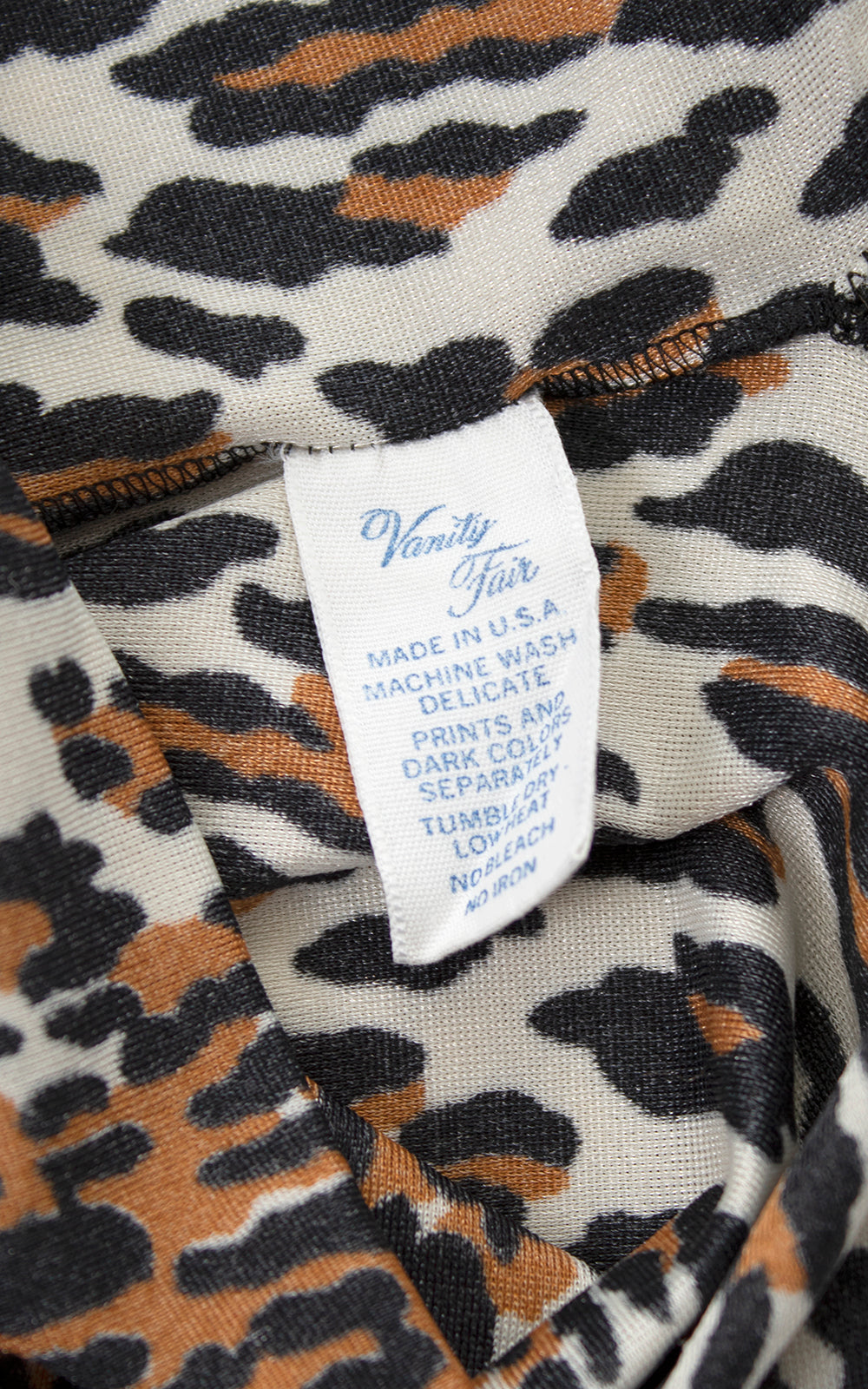 1970s VANITY FAIR Leopard Print Bodysuit | x-small