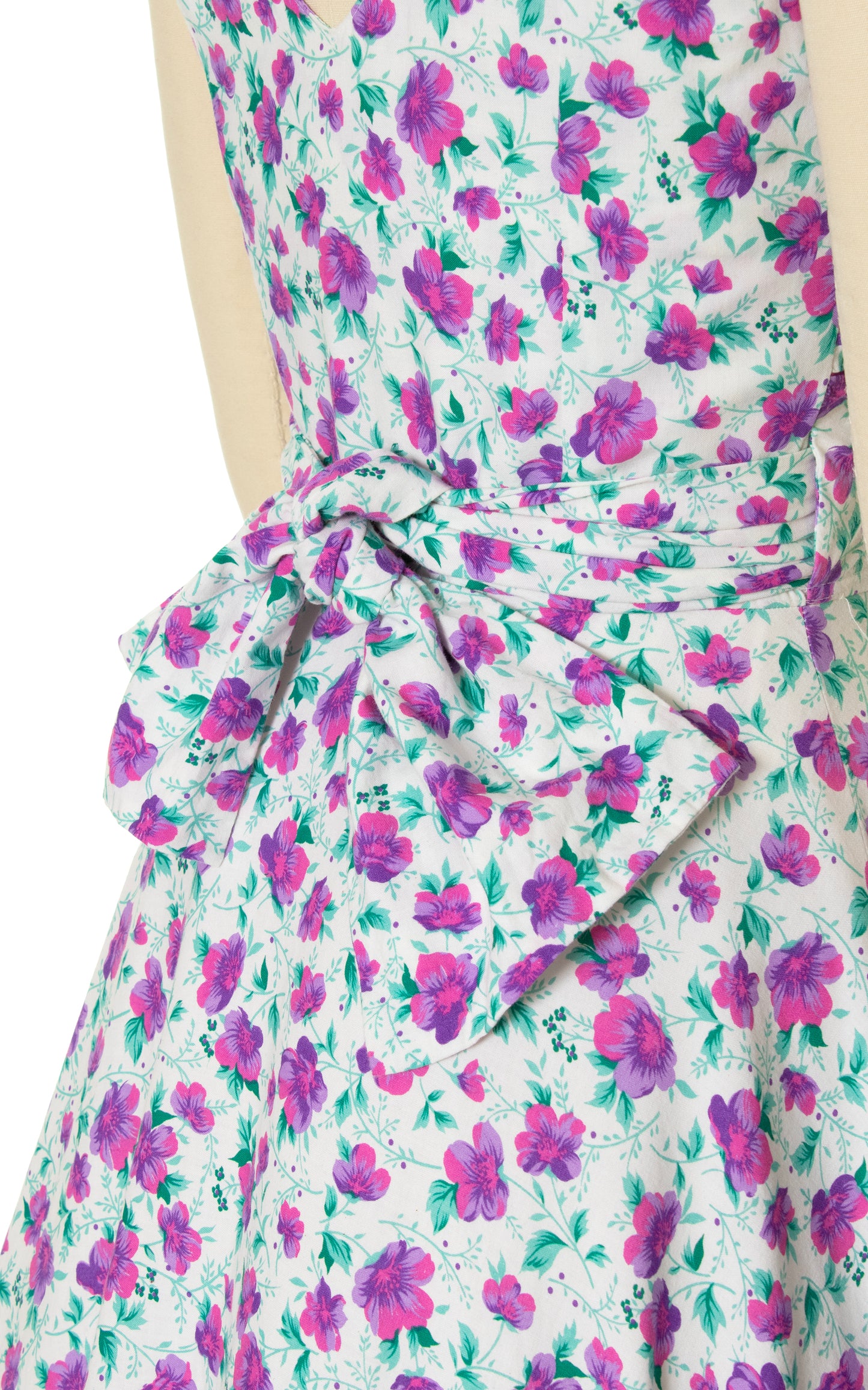 1980s Floral Wrap Sundress with Pockets | x-small