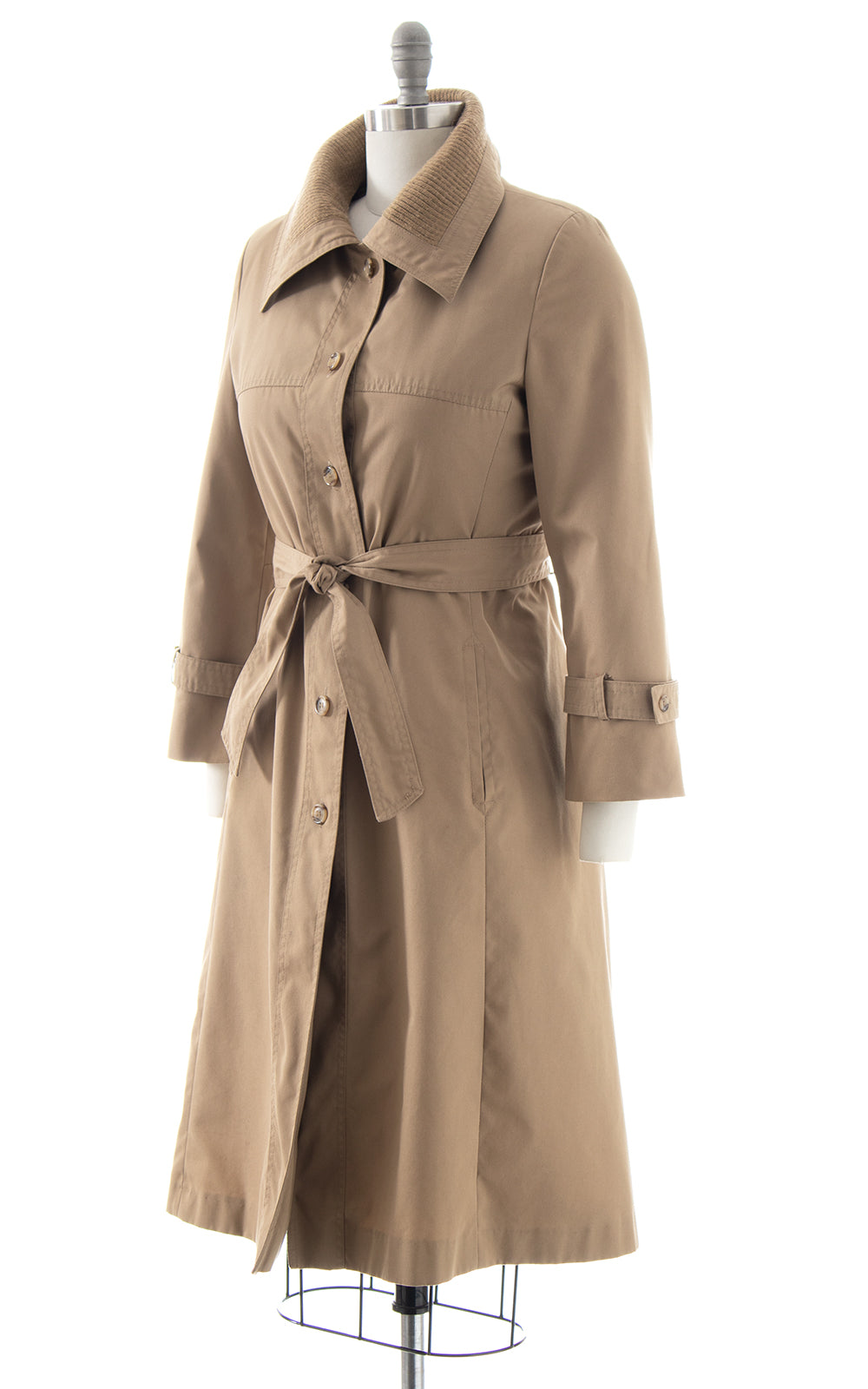1980s Trench Coat with Removable Shearling Lining | small