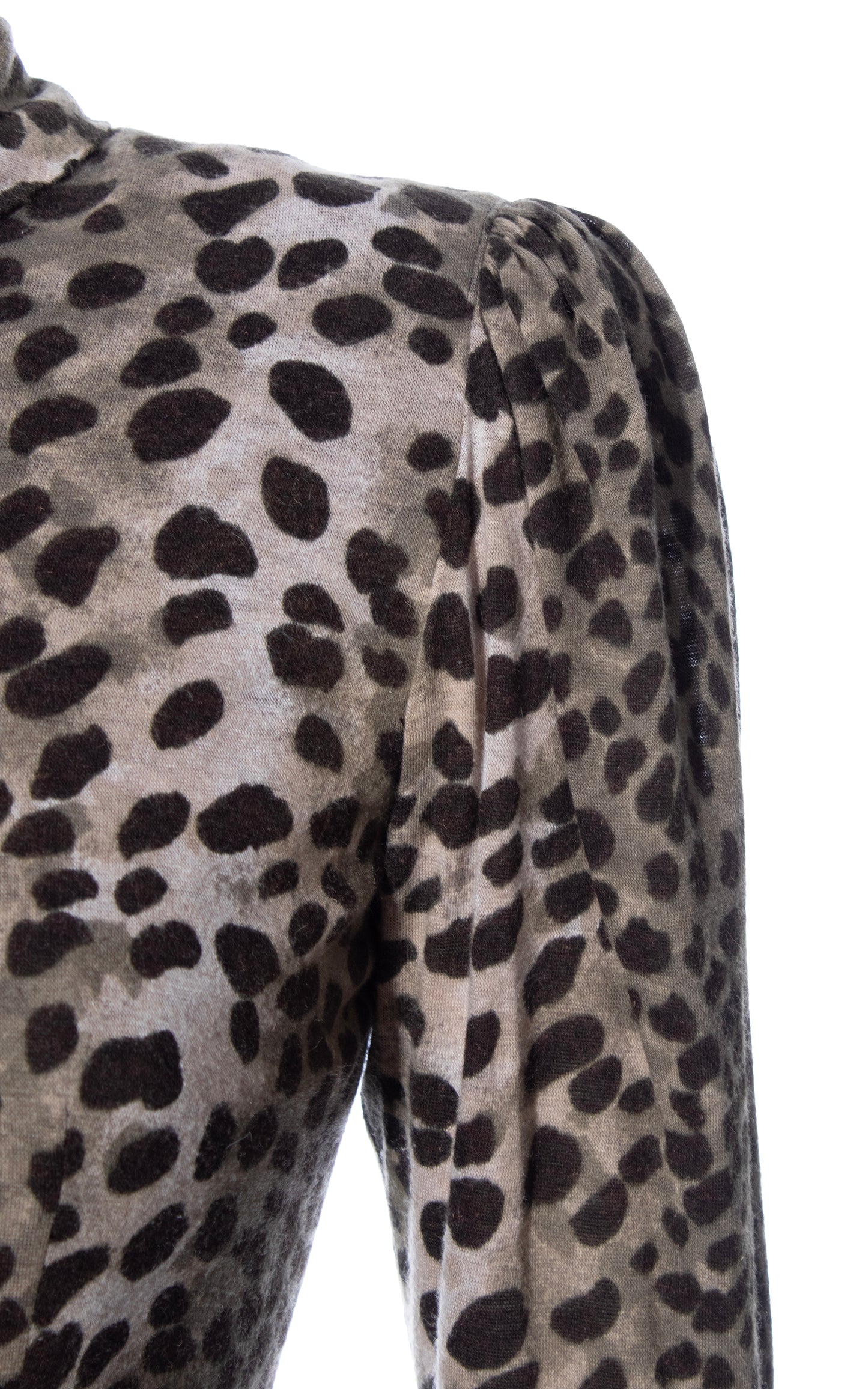 Vintage 80s 1980s Leopard Print Jersey Dress Birthday Life Vintage