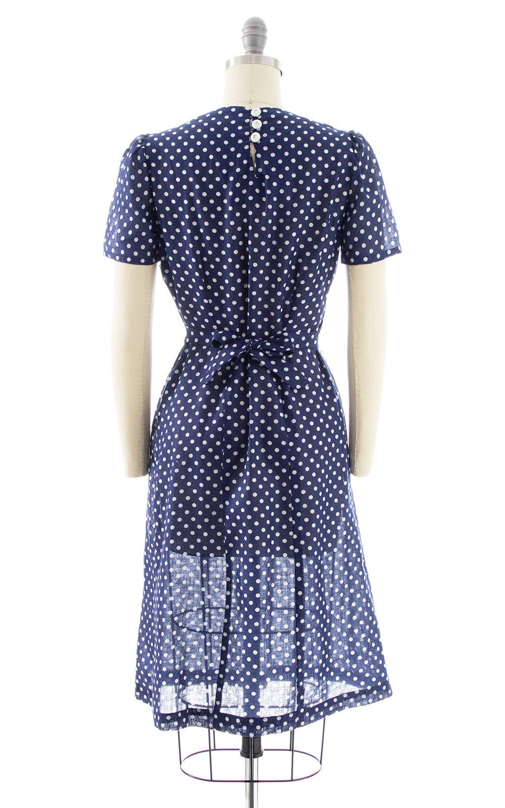 1930s Polka Dot Cotton Dress | small