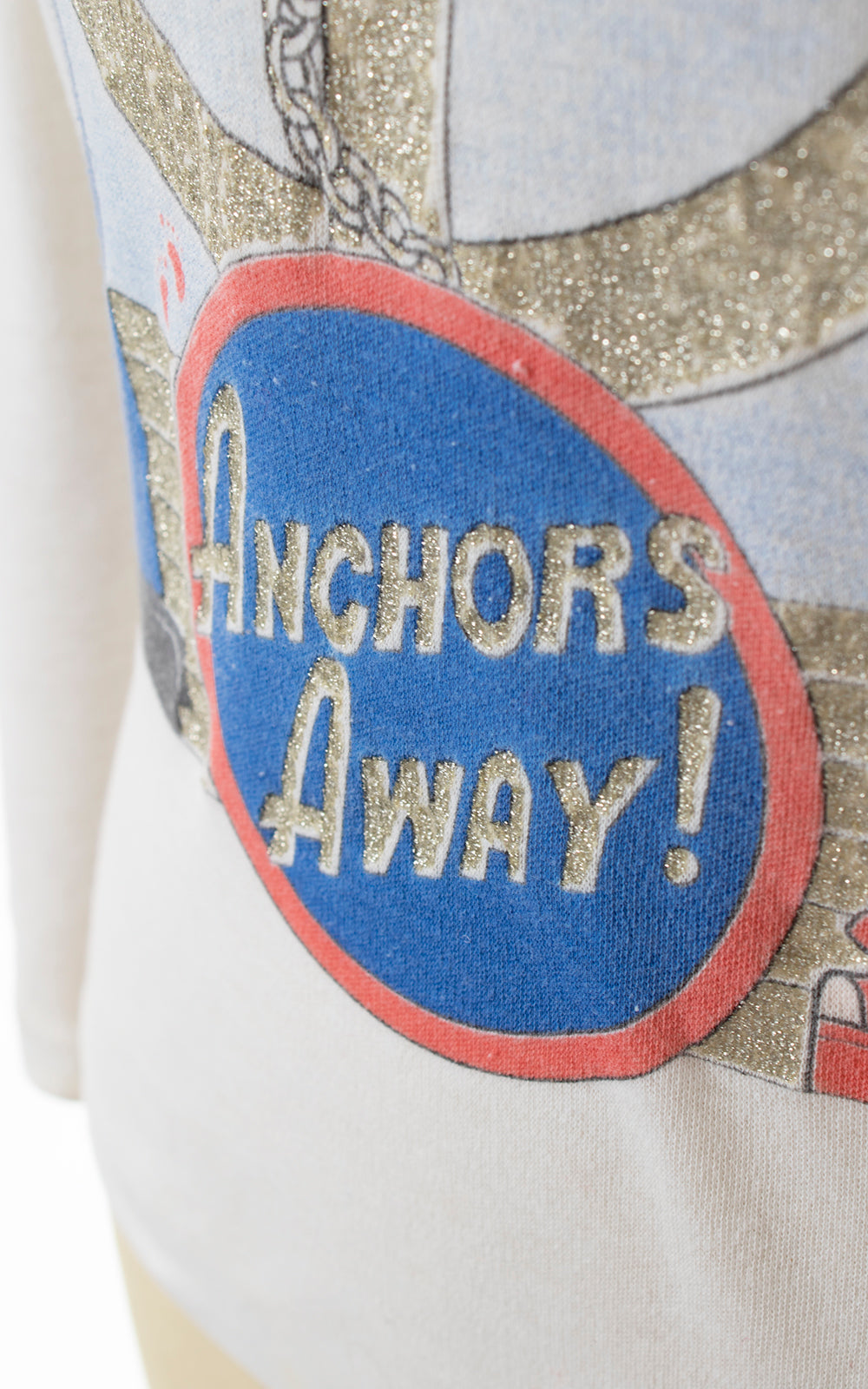 1980s "Anchor's Away!" Novelty Print Shirt | x-small/small