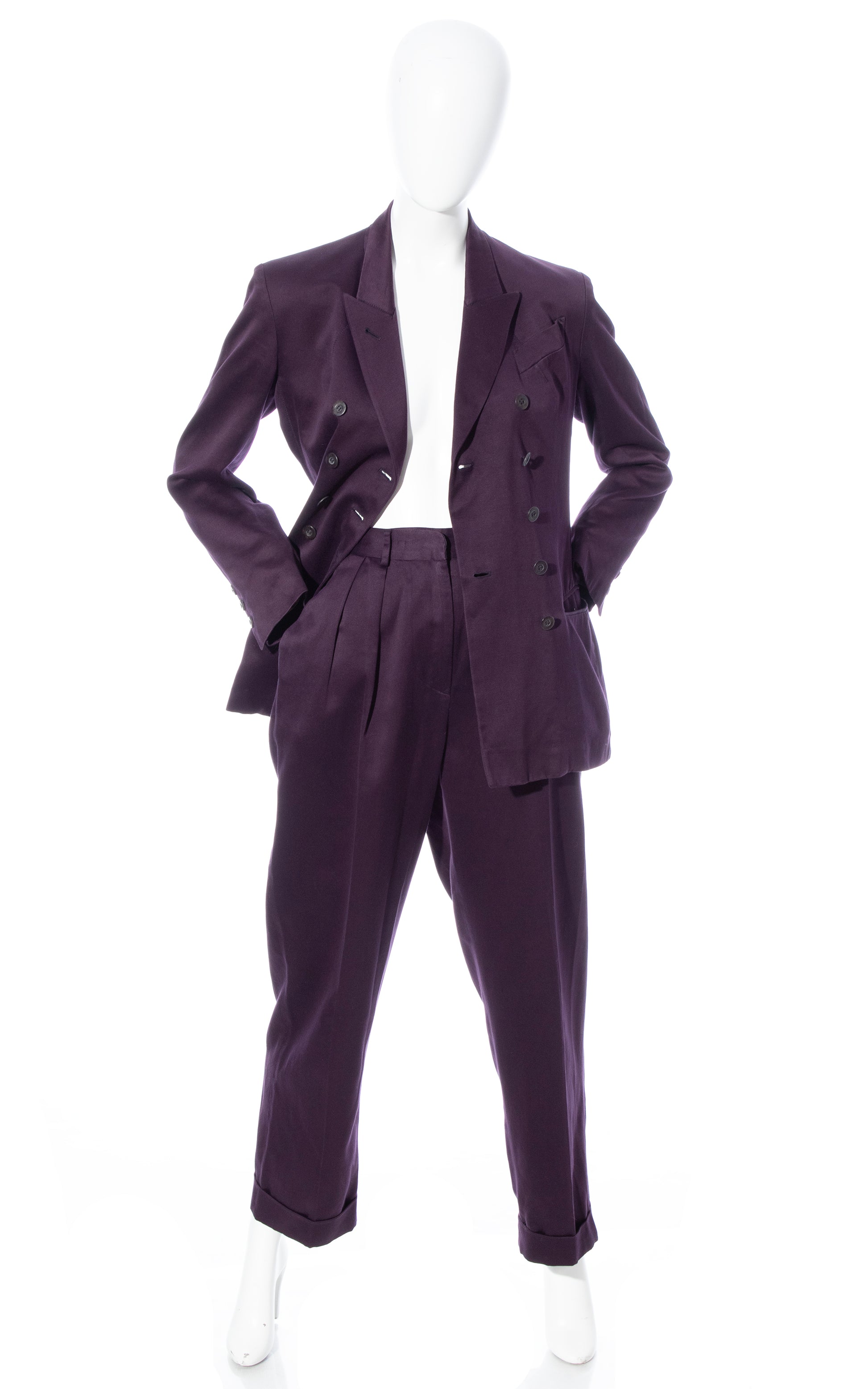 1990s JEAN PAUL GAULTIER Purple Pant Suit small/medium
