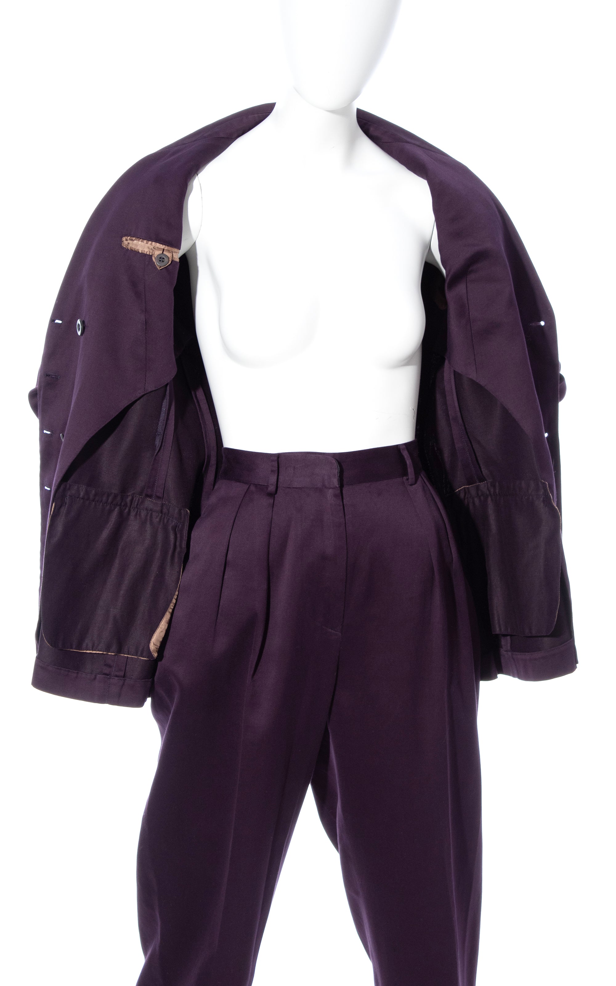 1990s JEAN PAUL GAULTIER Purple Pant Suit | small/medium