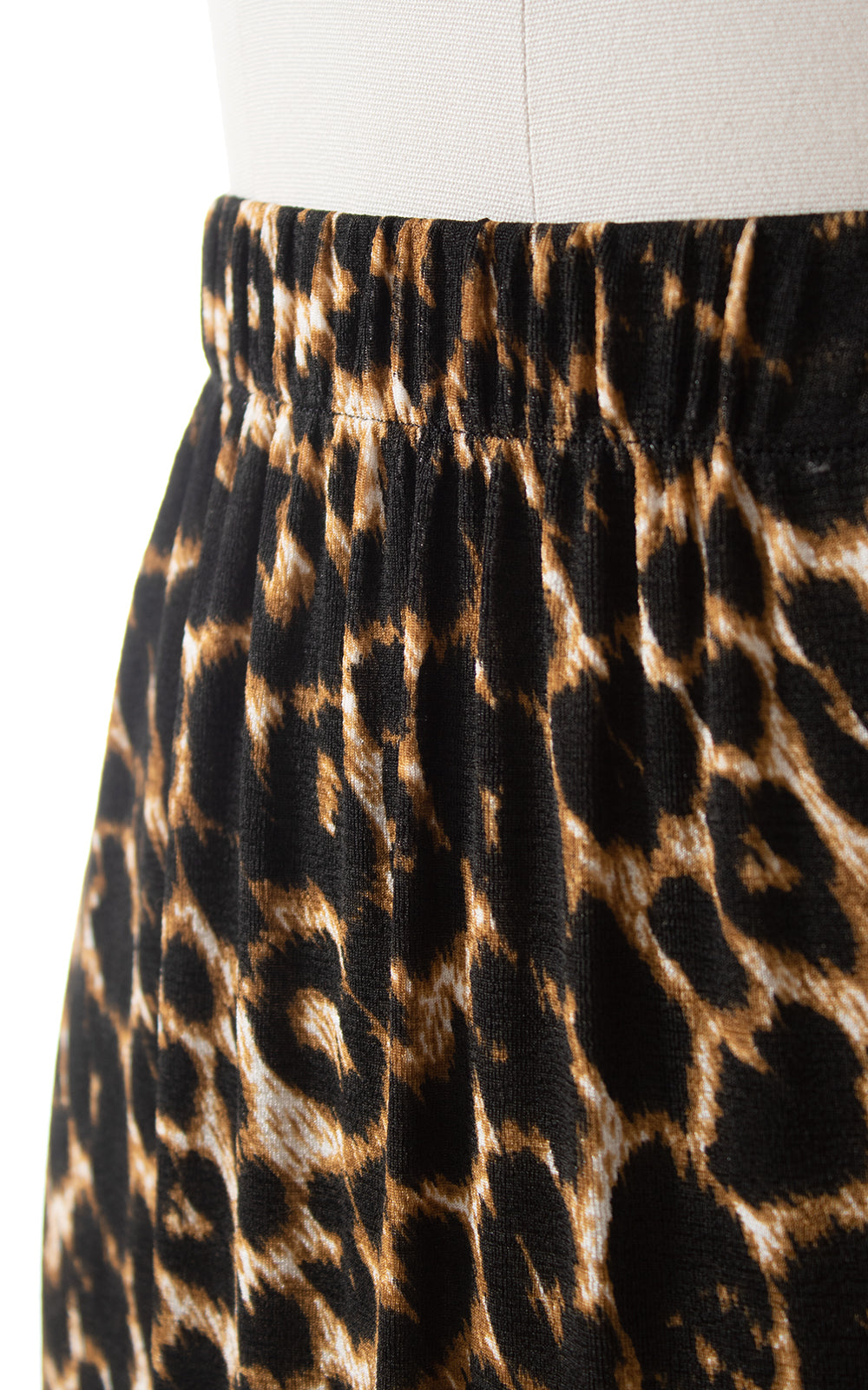 1990s Leopard Print Midi Dress BirthdayLifeVintage