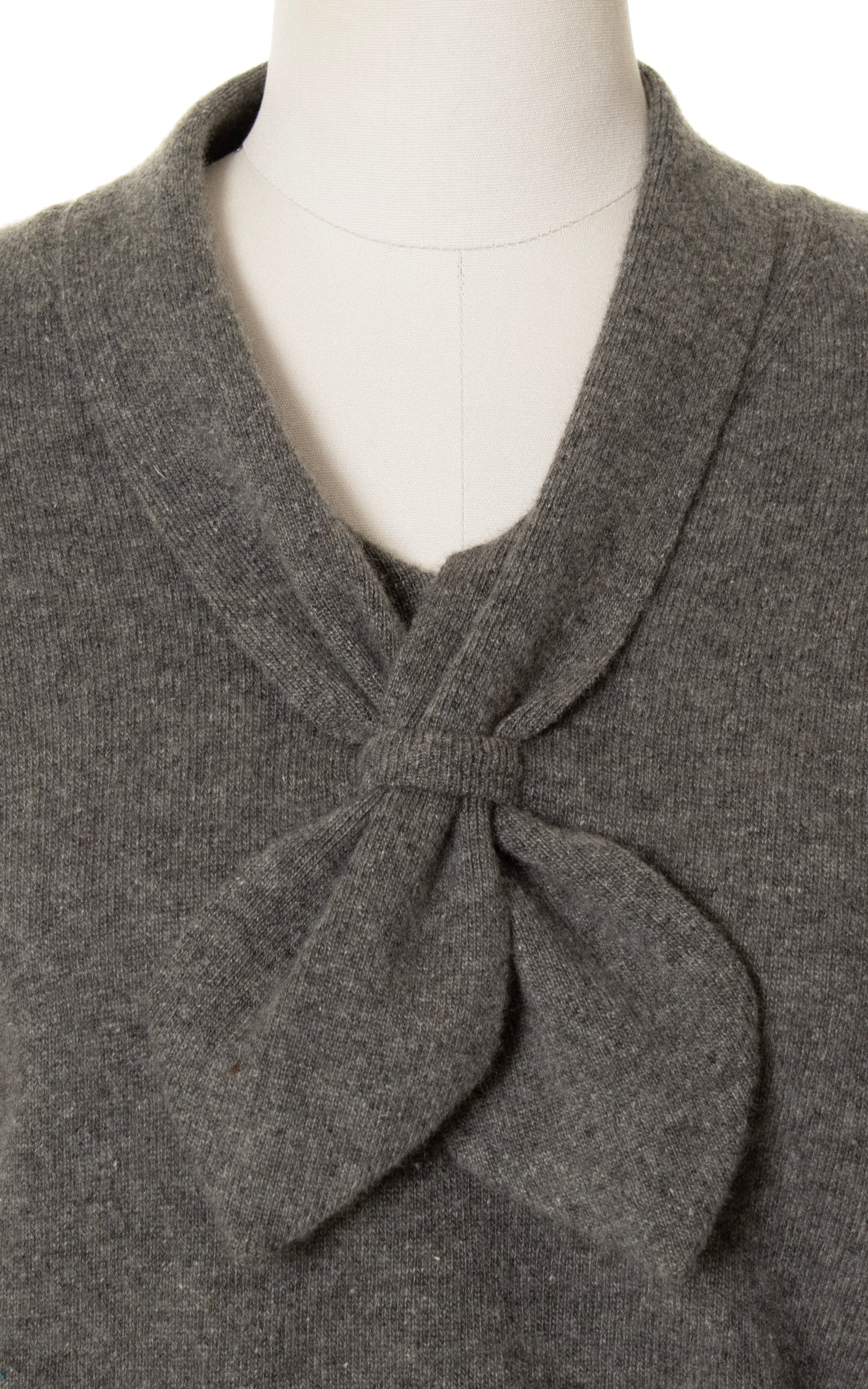 1950s Tie Neck Cashmere Knit Sweater | small/medium/large