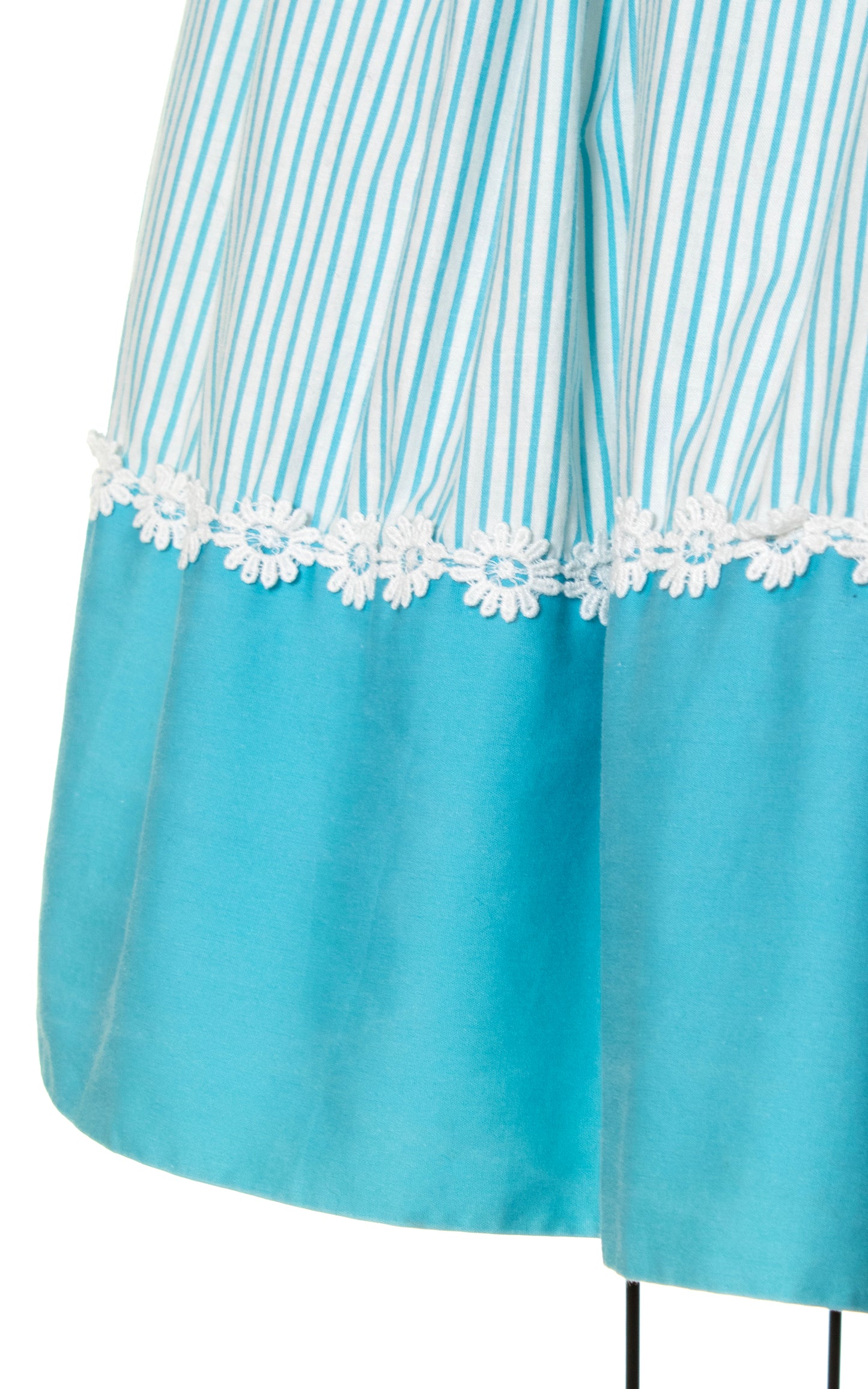 1960s Blue Striped Cotton Sundress | small