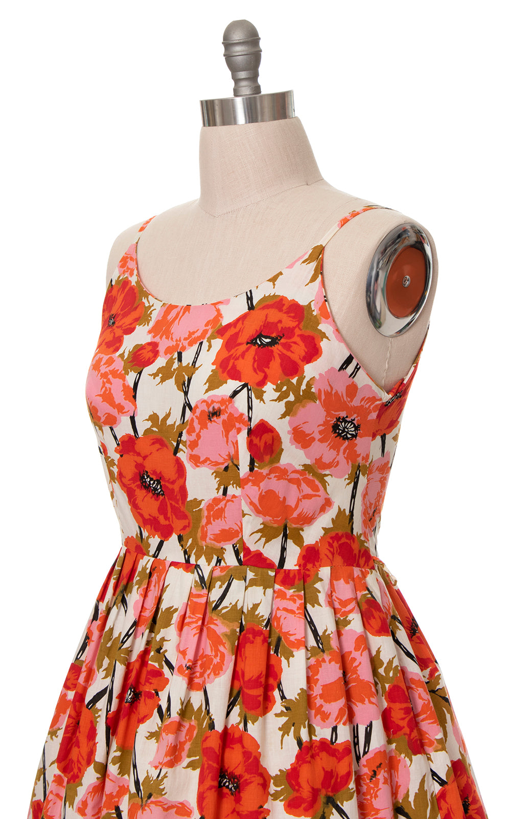 1950s California Poppies Cotton Sundress | large/x-large