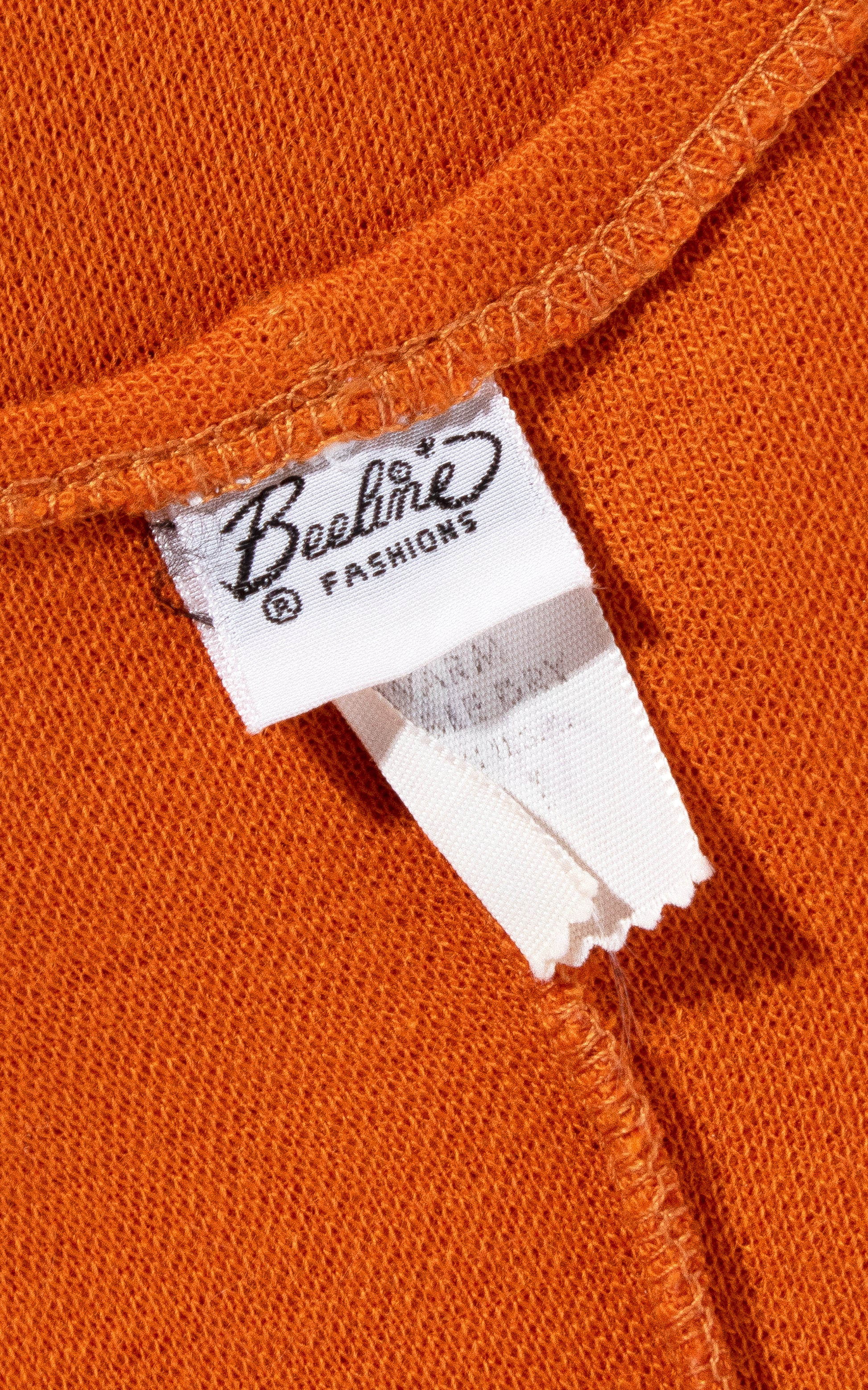 Vintage 70s 1970s Burnt Orange Jersey Knit Jumpsuit Birthday Life Vintage