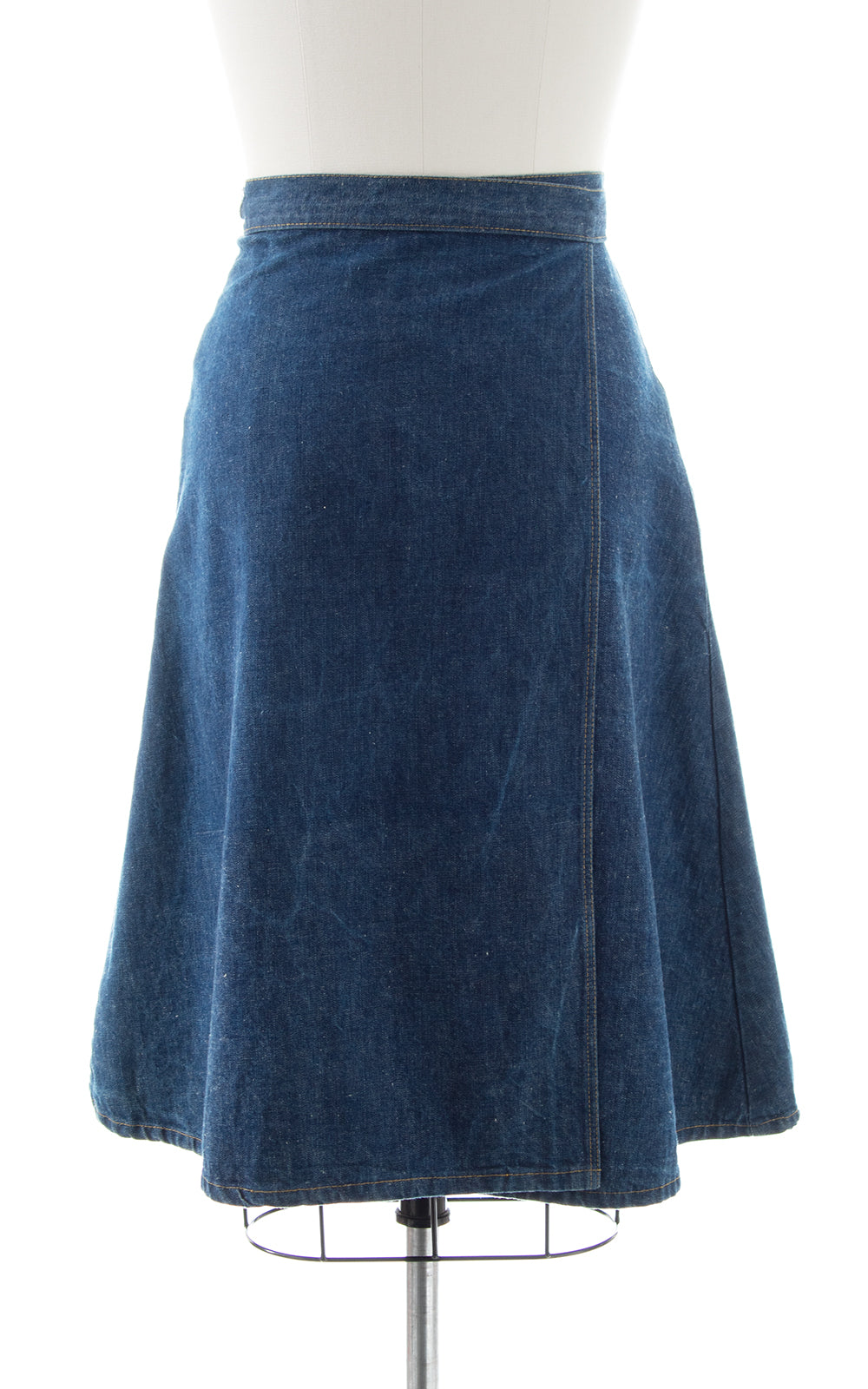 1970s Denim Wrap Skirt | small/medium